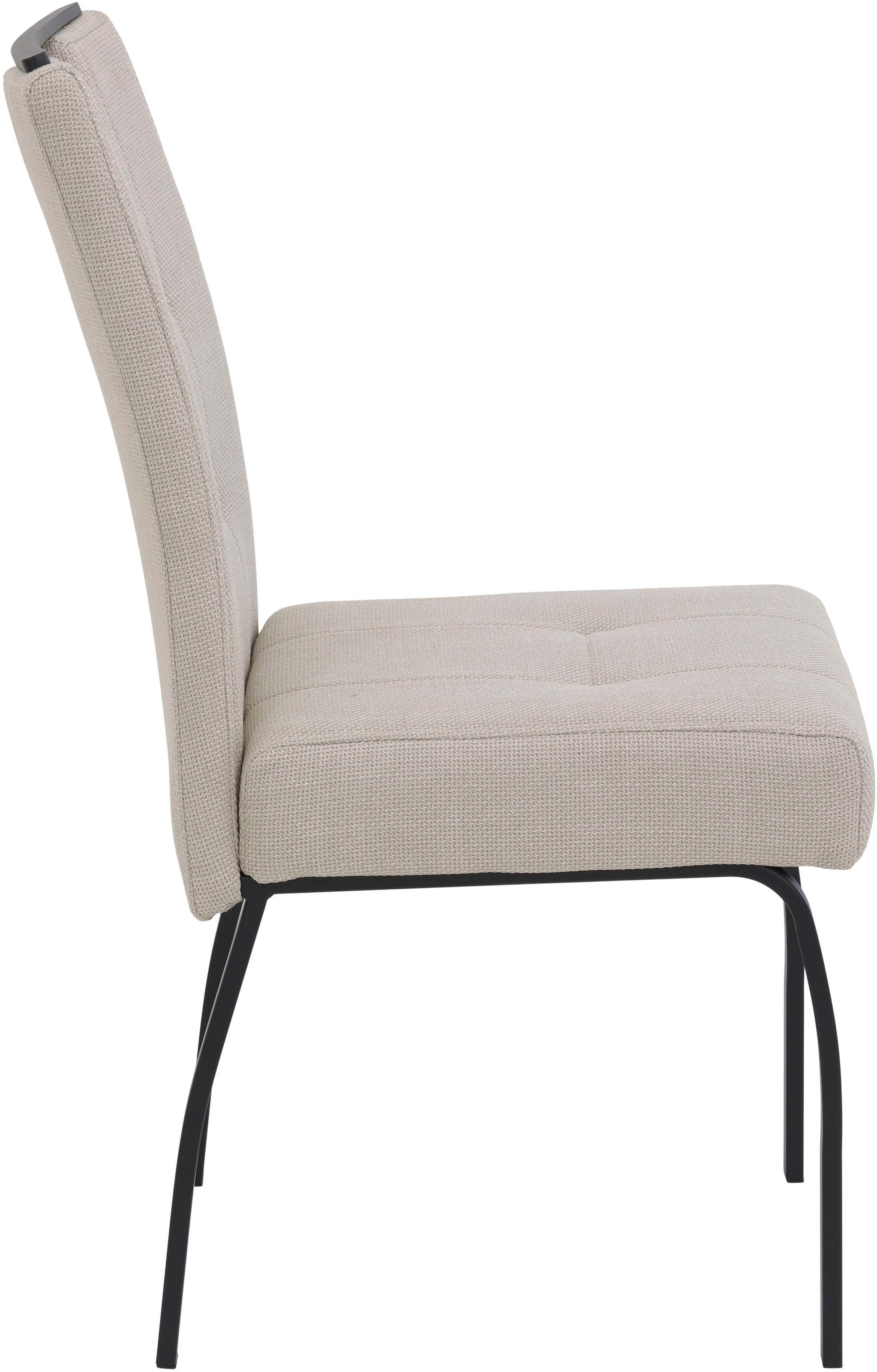 HELA 4-Fußstuhl »LINZ, Esszimmerstuhl, Komfortstuhl«, (Set), 2 St., Microfaser-Webstoff, XL-Sitz,elegante Griffleiste,Komfortsitz mit Federkern,140kg belastbar