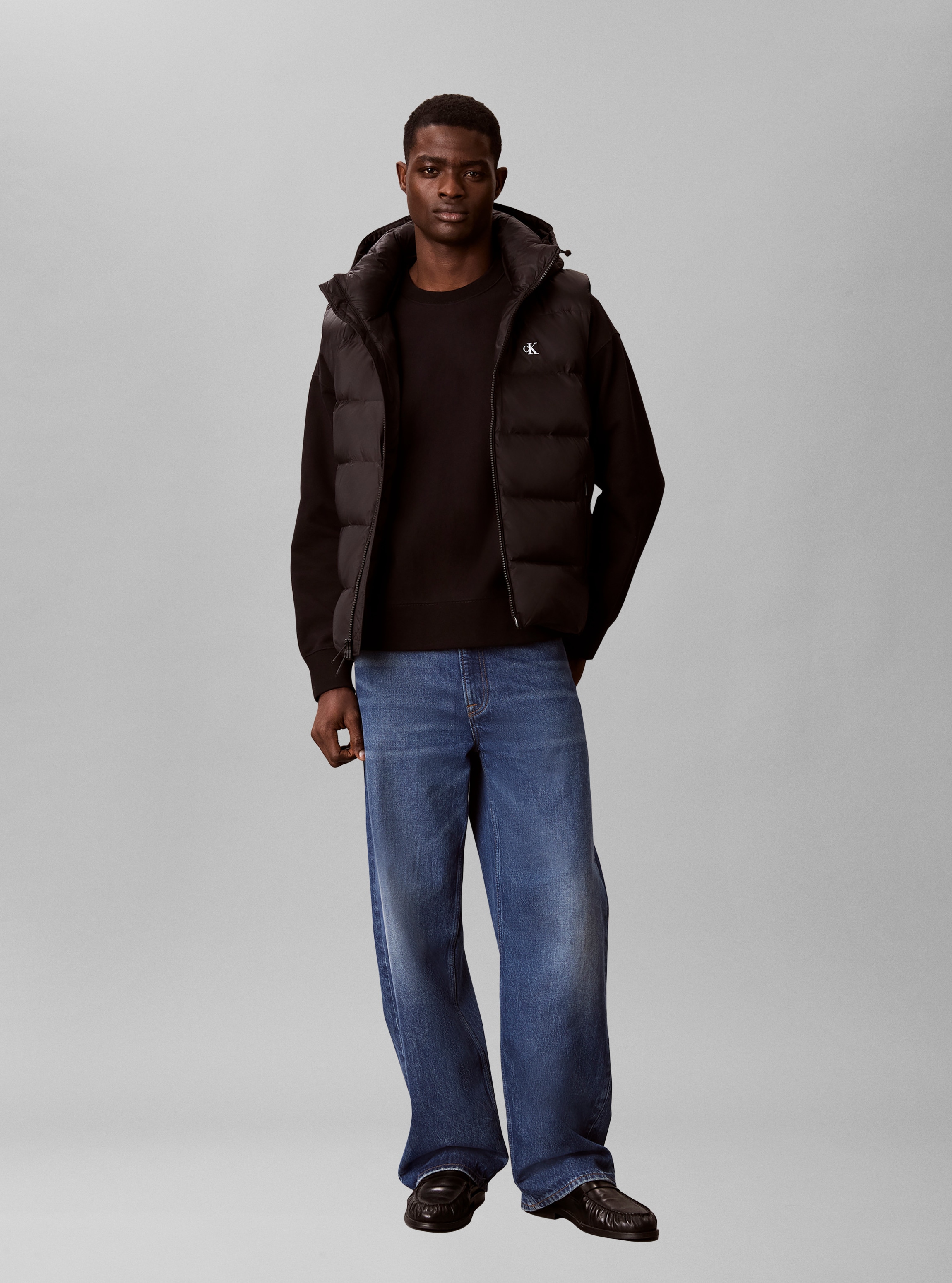 Calvin Klein Jeans Steppweste »NYLON ZIP OFF HOOD« Regular fit mit abnehmbarer Kapuze