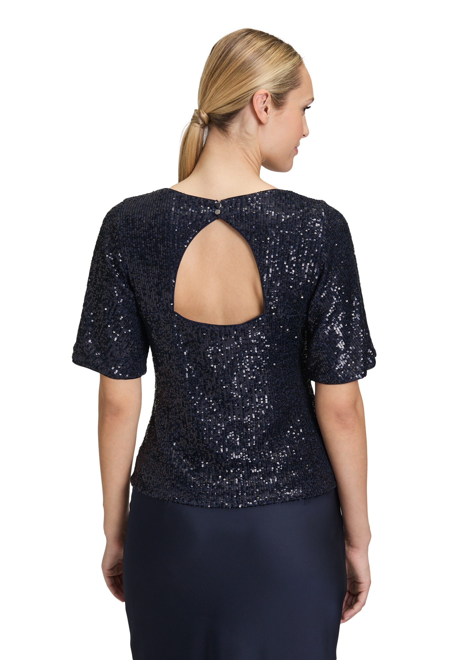 Vera Mont T-Shirt »Pailletten-Bluse mit Flügelärmeln«