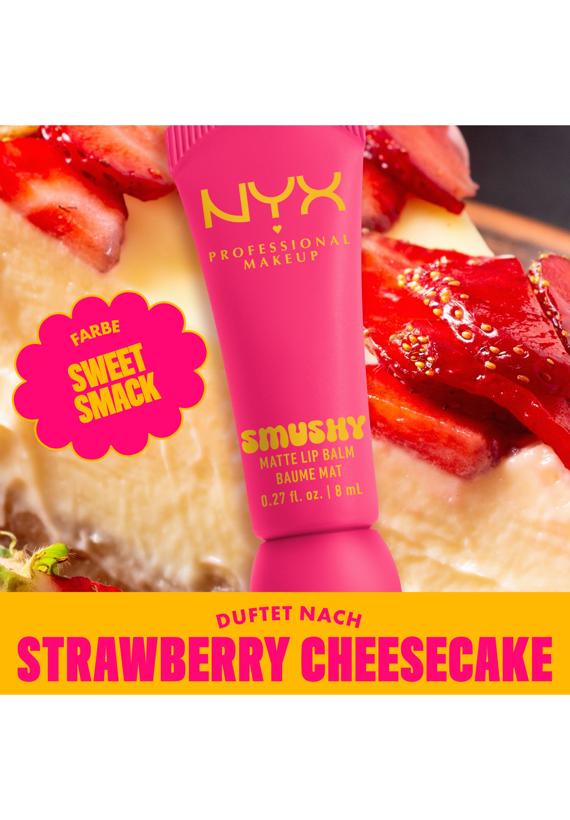 NYX PROFESSIONAL MAKEUP Lippenbalsam »SMUSHY MATTE LIP BALM« jeder der Farbtöne hat einen einzigartigen, süßen Duft
