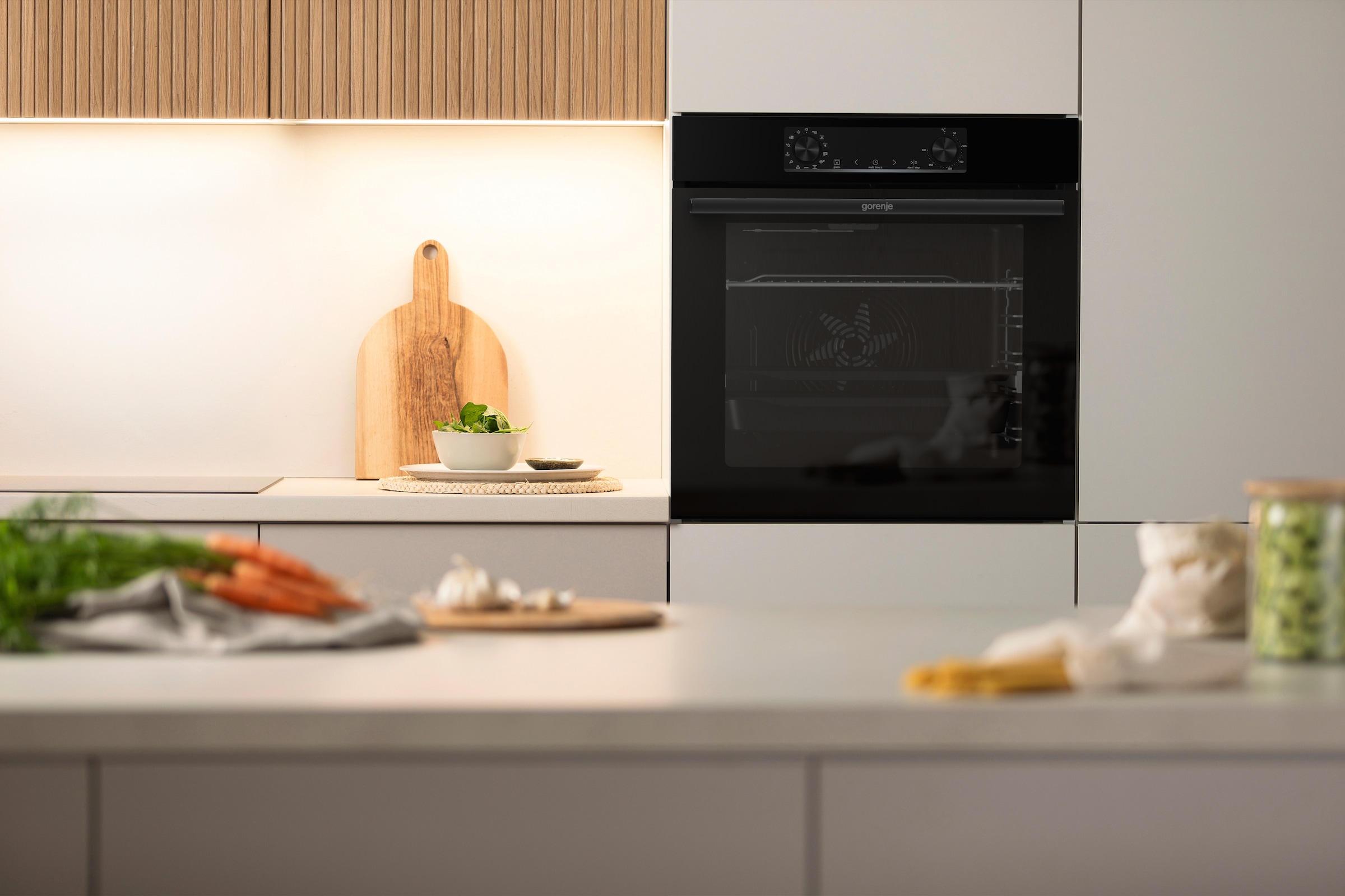 GORENJE Backofen-Set »BOS6737E13BGOT« mit 1-fach-Teleskopauszug Aqua Clean Set,  Pizzafunktion mit 300 °C – perfekt für Pizza, Focaccia und mehr!