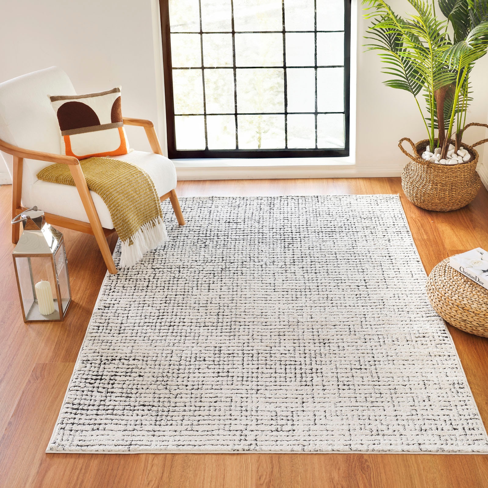 Livabliss Teppich »CAGLIARI«, rechteckig, 14 mm Höhe, Skandi Design, Modern Boho Kurzflor Wohnzimmerteppich, Schlafzimmer