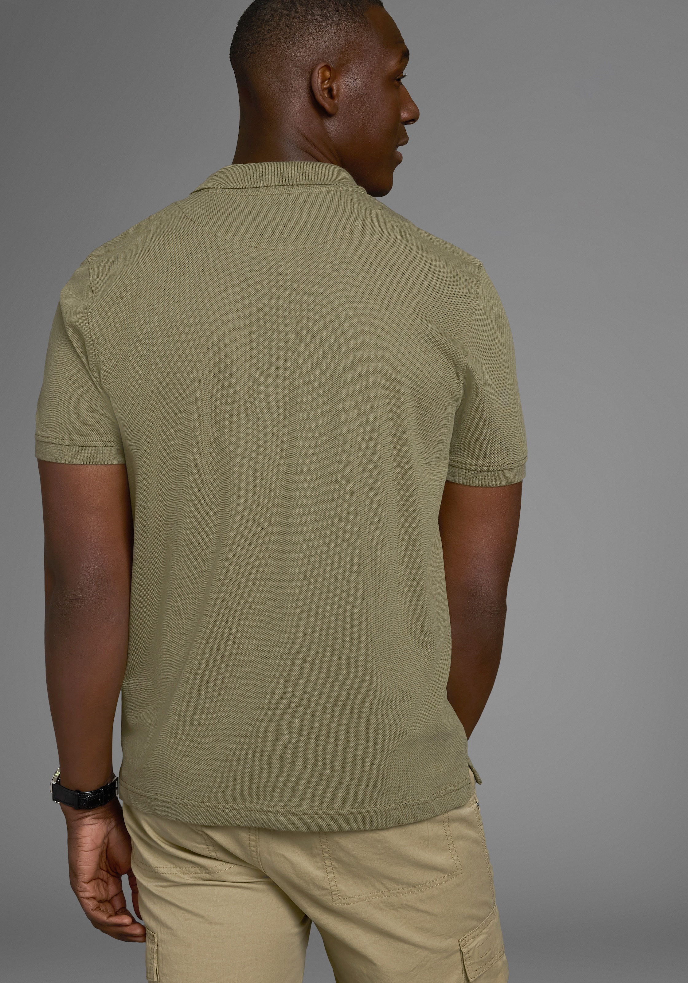 Man's World Poloshirt, Kurzarm, lockere Passform, unifarben