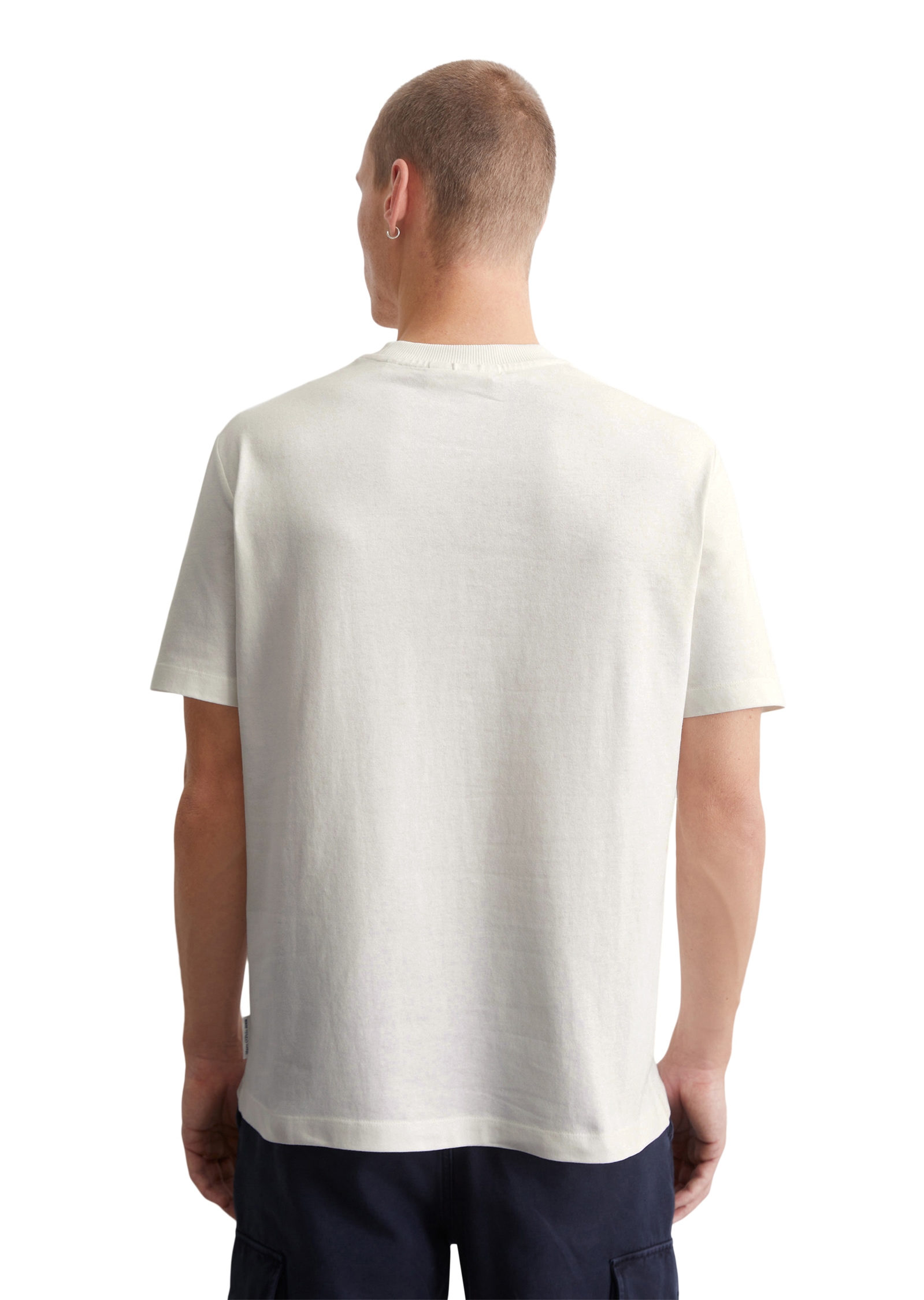 Marc O'Polo DENIM T-Shirt mit gummierten Markenlogo in dynamischer Schreibschrift