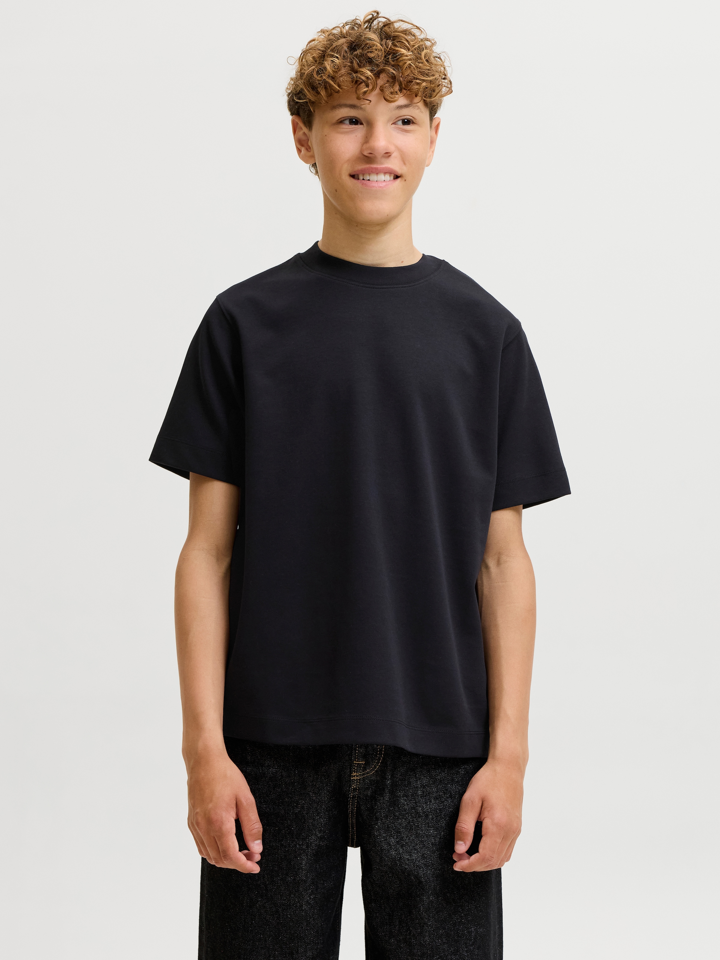 Jack & Jones Junior Rundhalsshirt »JJEBARRON TEE SS O-NECK NOOS JNR« Baumwollmischung, relaxed fit