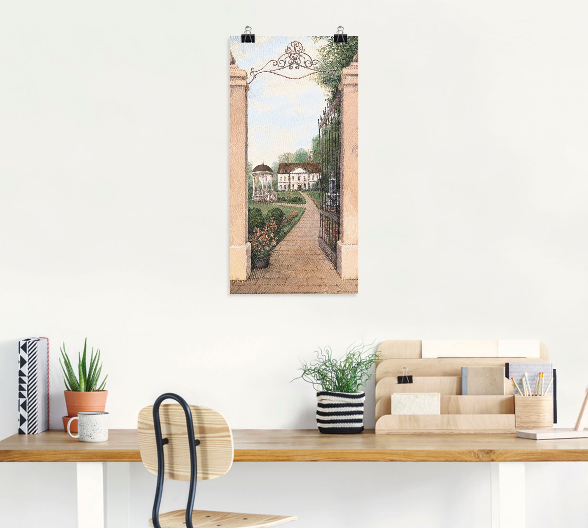 Artland Wandbild »Blick auf Gutshaus«, Gebäude, (1 St.), als Leinwandbild, Poster in verschied. Größen