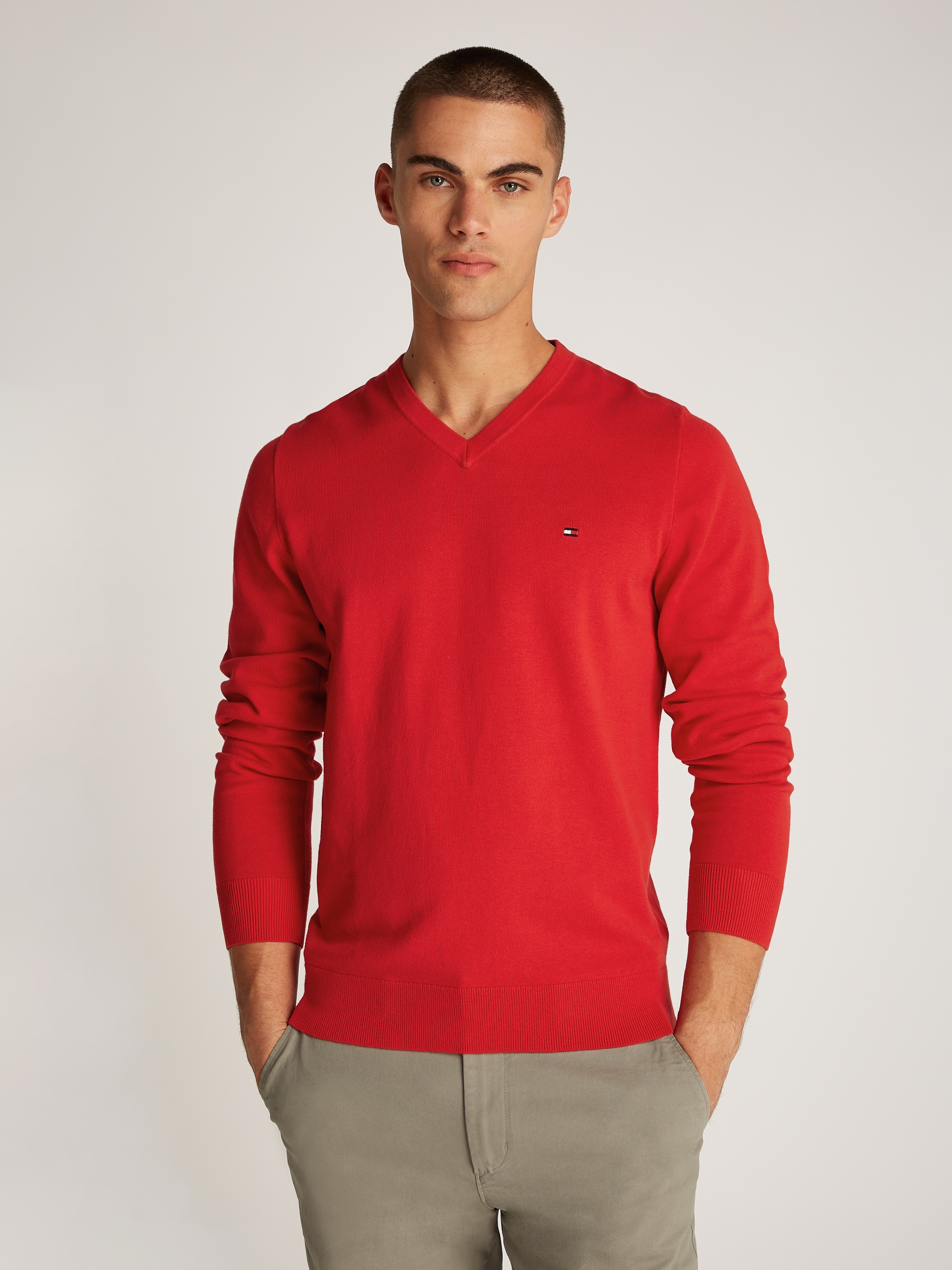 V-Ausschnitt-Pullover »CLASSIC COTTON V NECK«