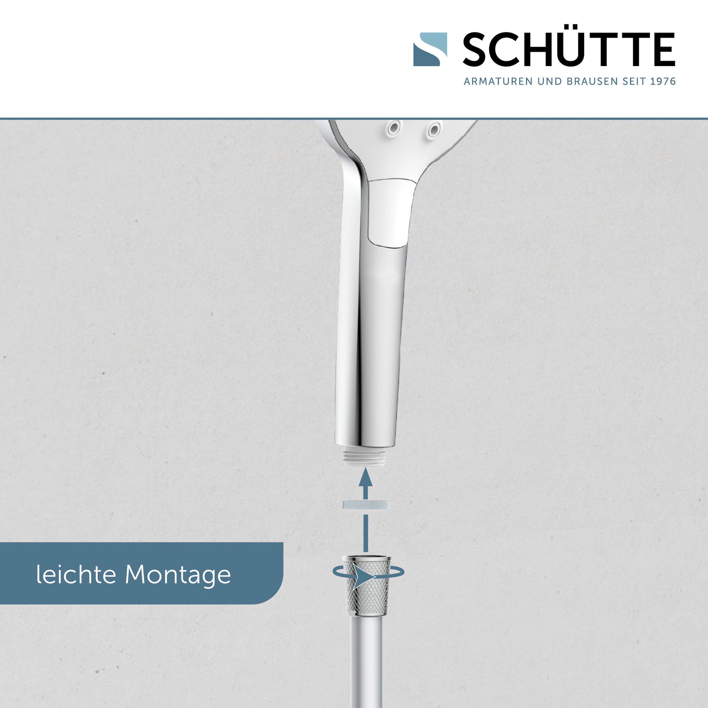Schütte Handbrause »PERUZZI«, (1 tlg.), 3-fach verstellbar mit Booststrahl / Antikalk / wassersparend