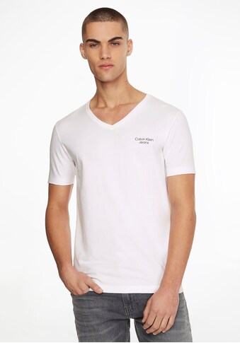 Calvin Klein Jeans T-Shirt »STACKED LOGO V-NECK TEE« kaufen