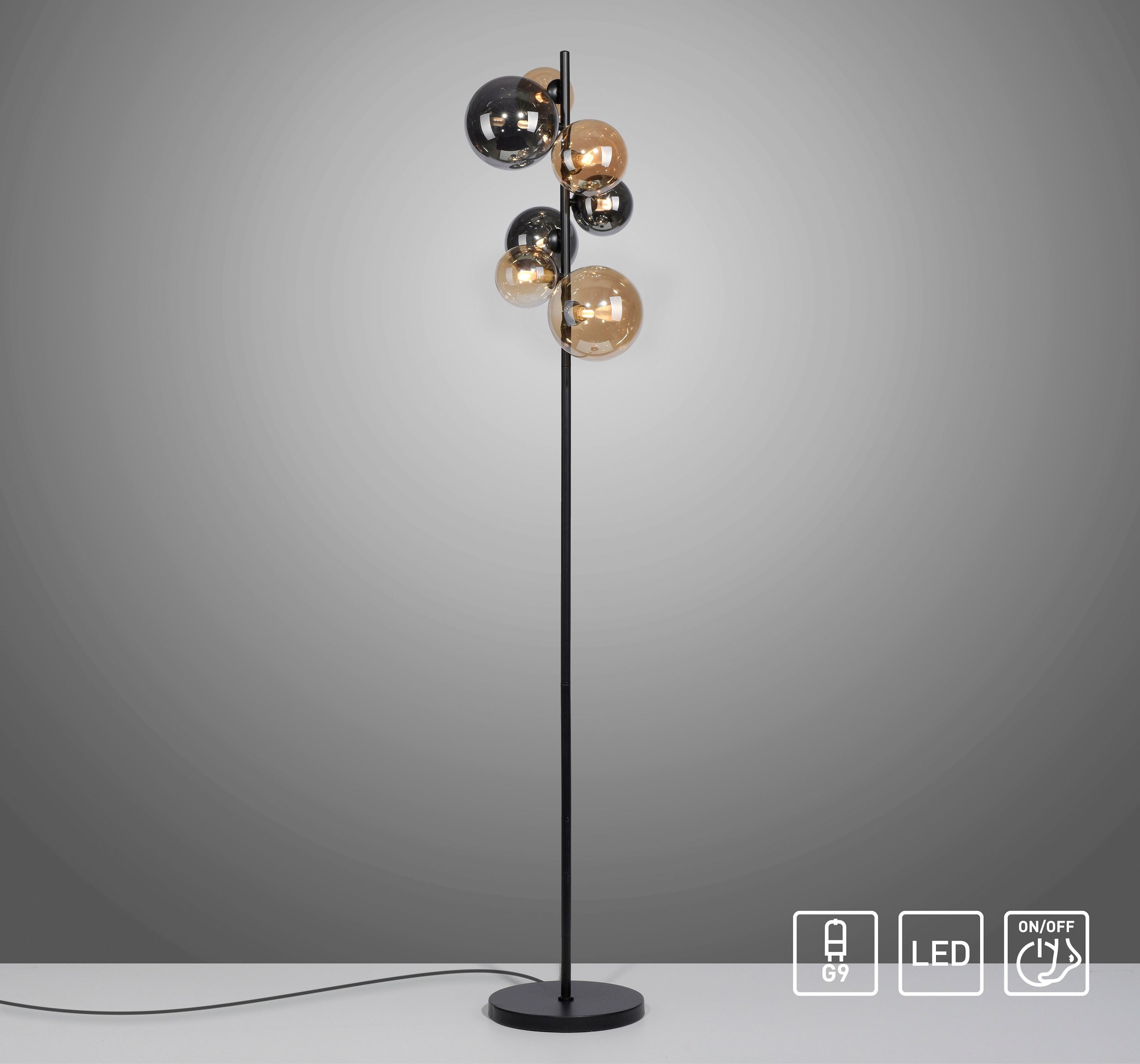 Paul Neuhaus Stehlampe »POPSICLE«, 7 flammig, Leuchtmittel G9 | LED wechselbar