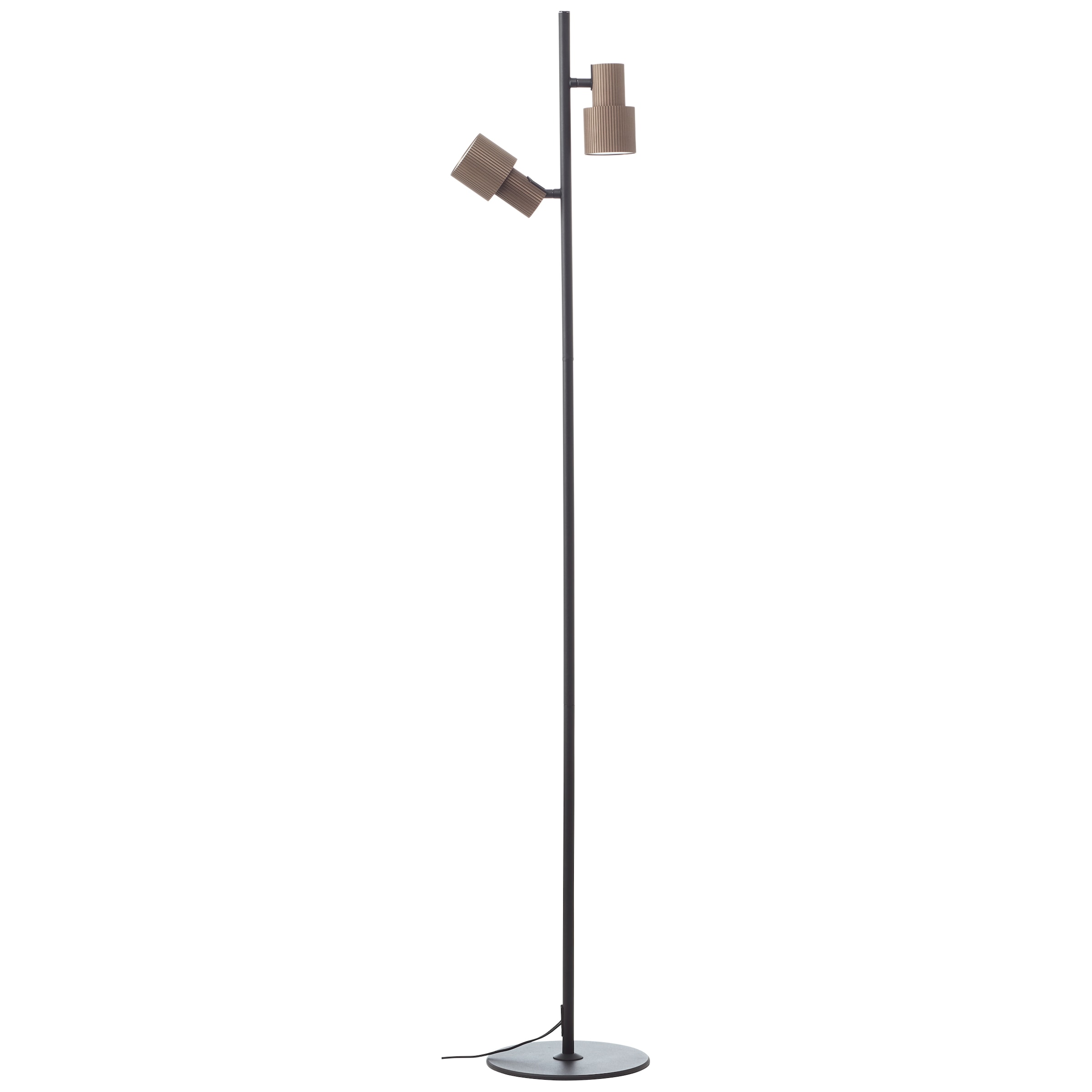 Brilliant Stehlampe »Cadiz«, 2 flammig, Leuchtmittel GU10 | ohne Leuchtmittel, 140 x 22 cm, GU10, schwenkbar, Aluminium, schwarz/bronzefarben