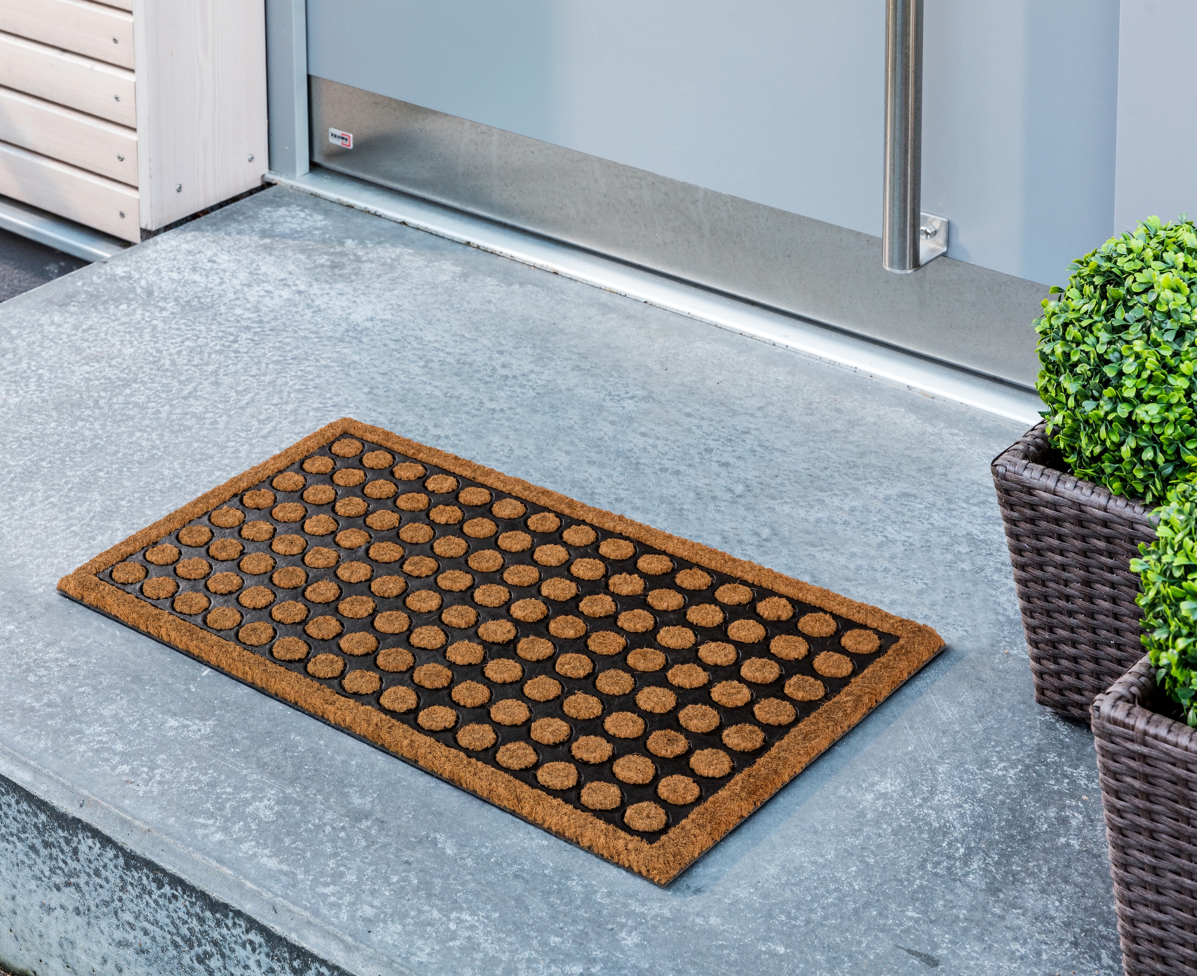 ASTRA Fußmatte »Coco Home 1«, rechteckig, 16 mm Höhe, Kokos, Türmatte, Hoch Tief Struktur, wetterfest, rutschfest