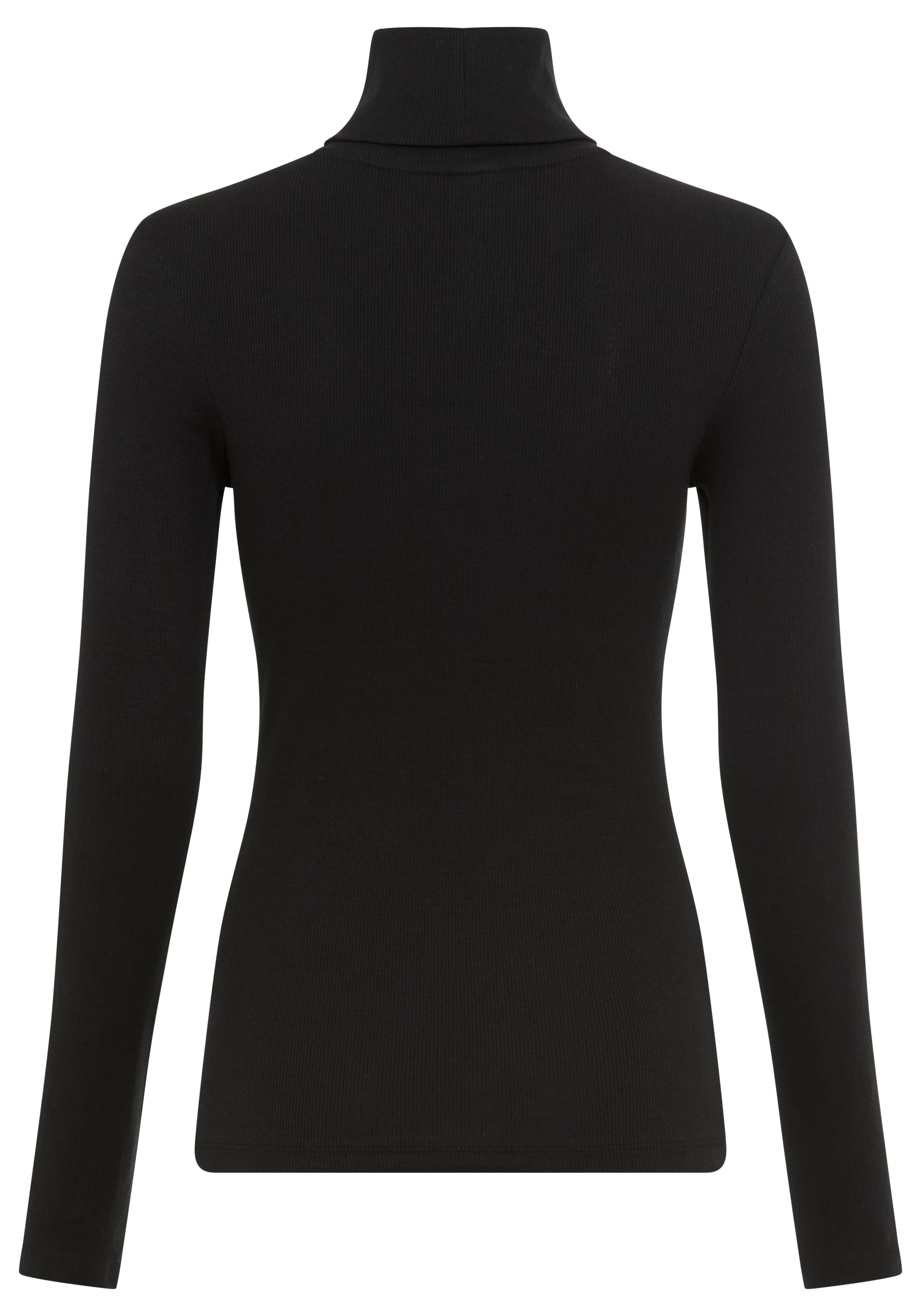 AJC Langarmshirt, sehr figurbetont, Rollkragen, Basic-Stil