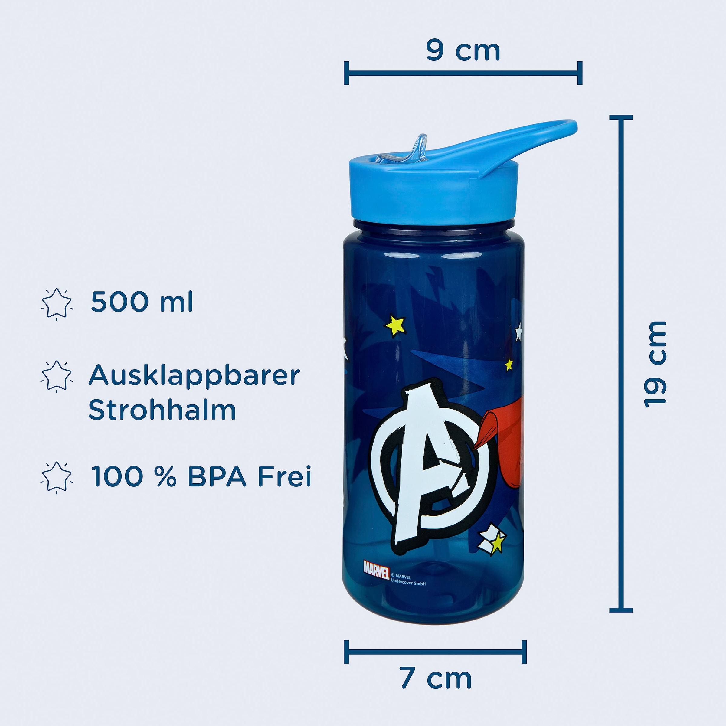 Scooli Lunchbox »Brotzeitdose & Trinkflasche, Avengers«, (Set, 2 tlg.), mit Trinkflasche