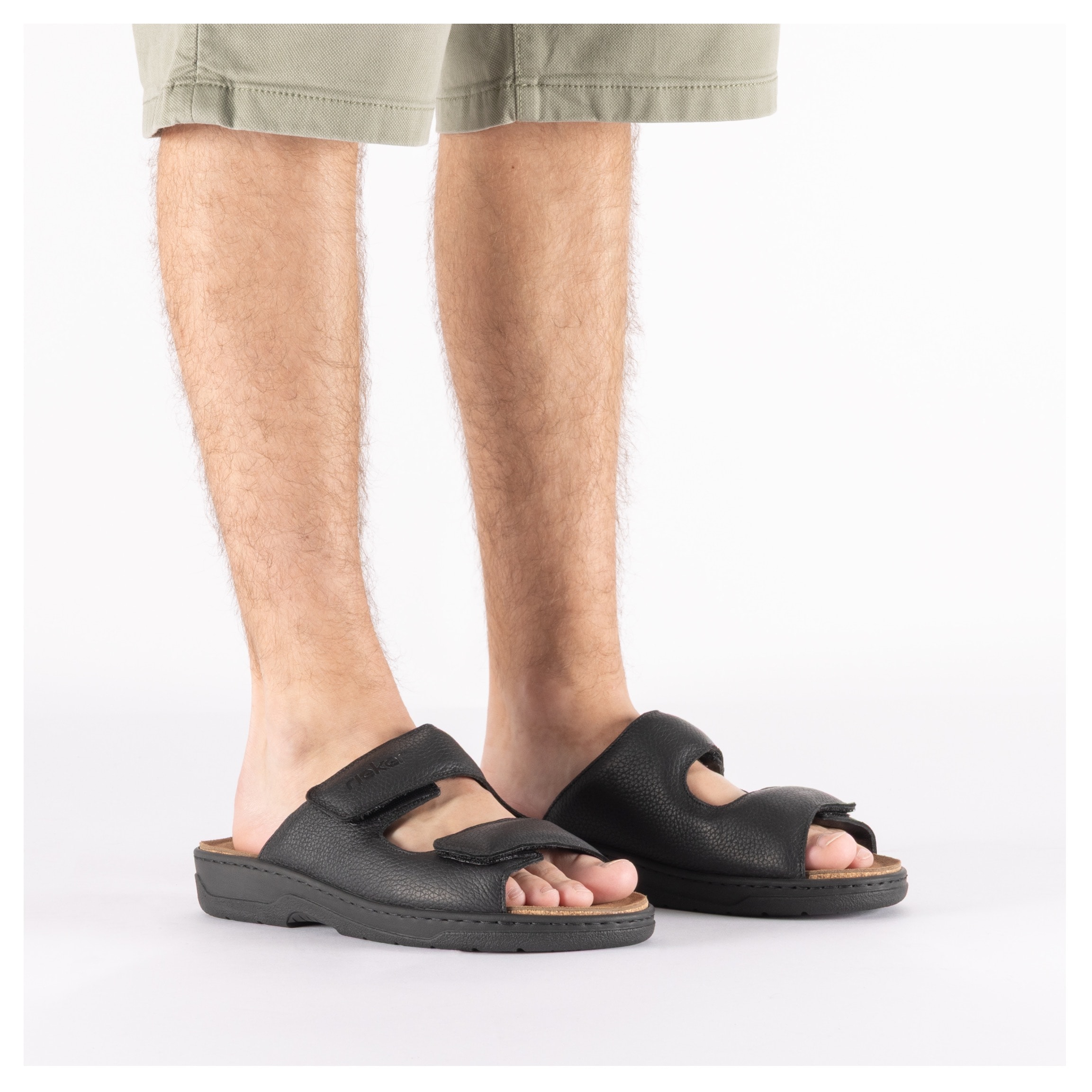 Rieker Pantolette  Sommerschuh, Hausschuh mit Klettverschlüsse