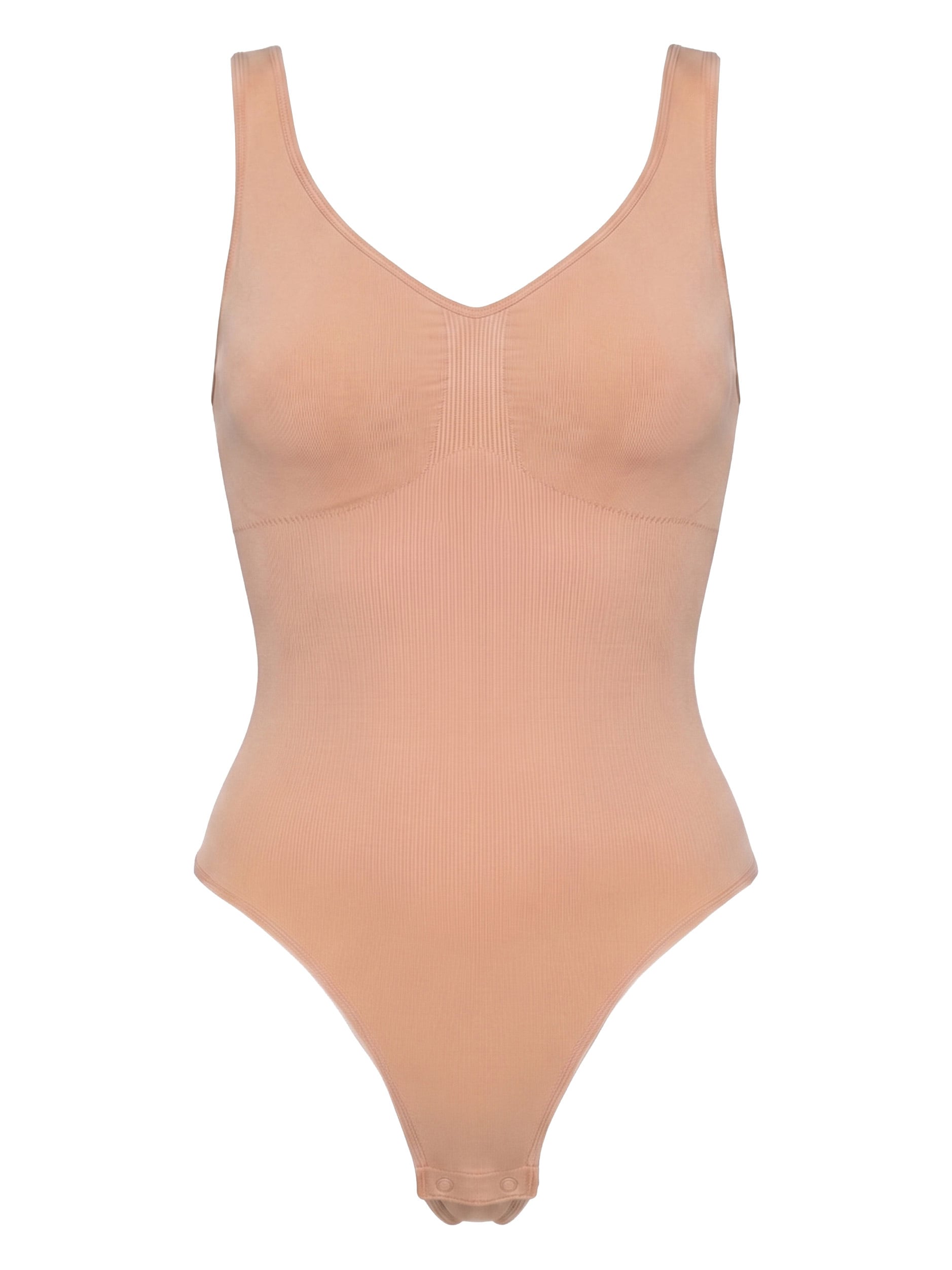 SASSYCLASSY Shaping-Body »Bodysuit Sculpting Shapewear mit String« Nahtloser Body mit verstellbaren Trägern und String Schwarz Rosa Nude