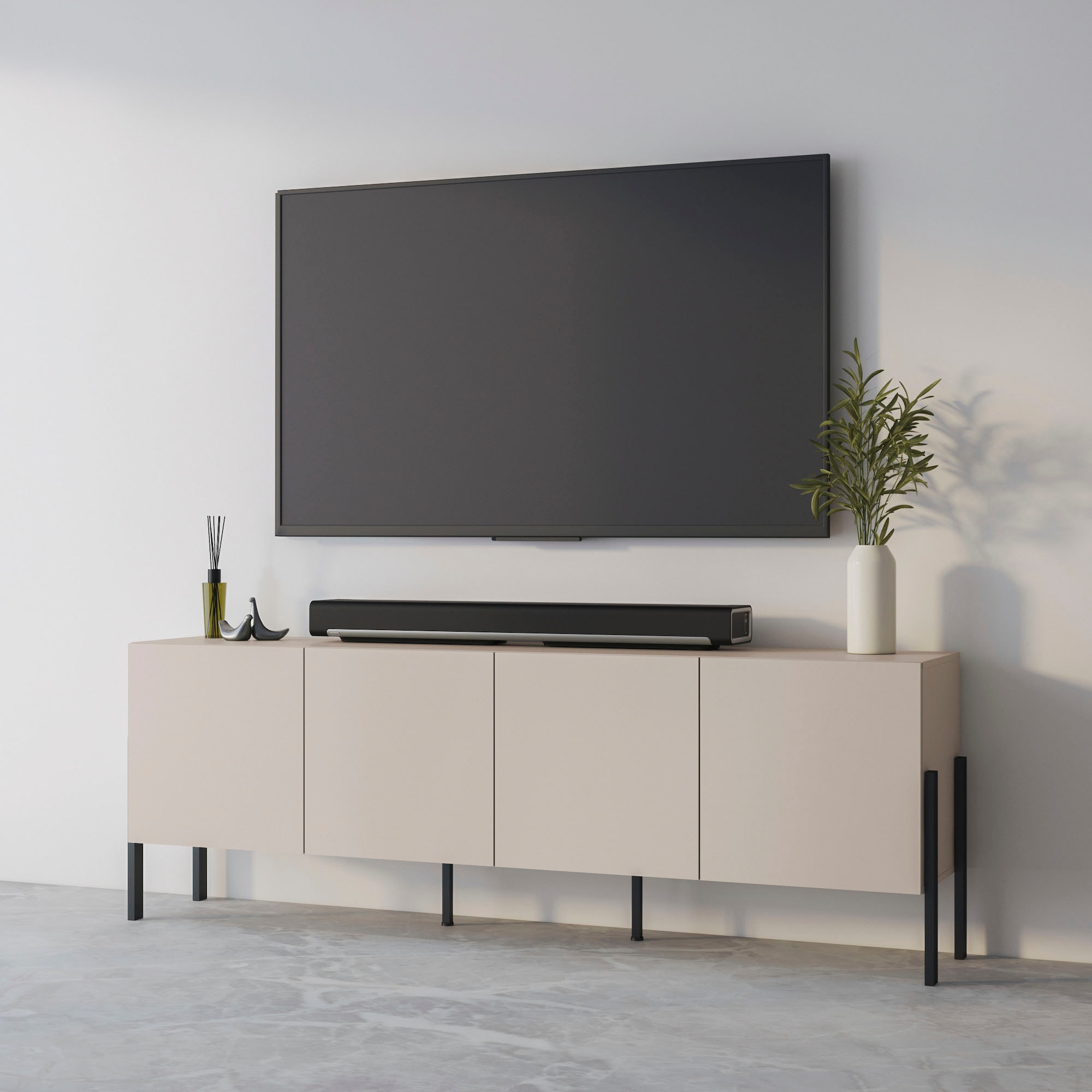 INOSIGN Kommode »Jukon,Breite 200 cm, moderne grifflose Kommode,4 Türen«, Sideboard, Anrichte...