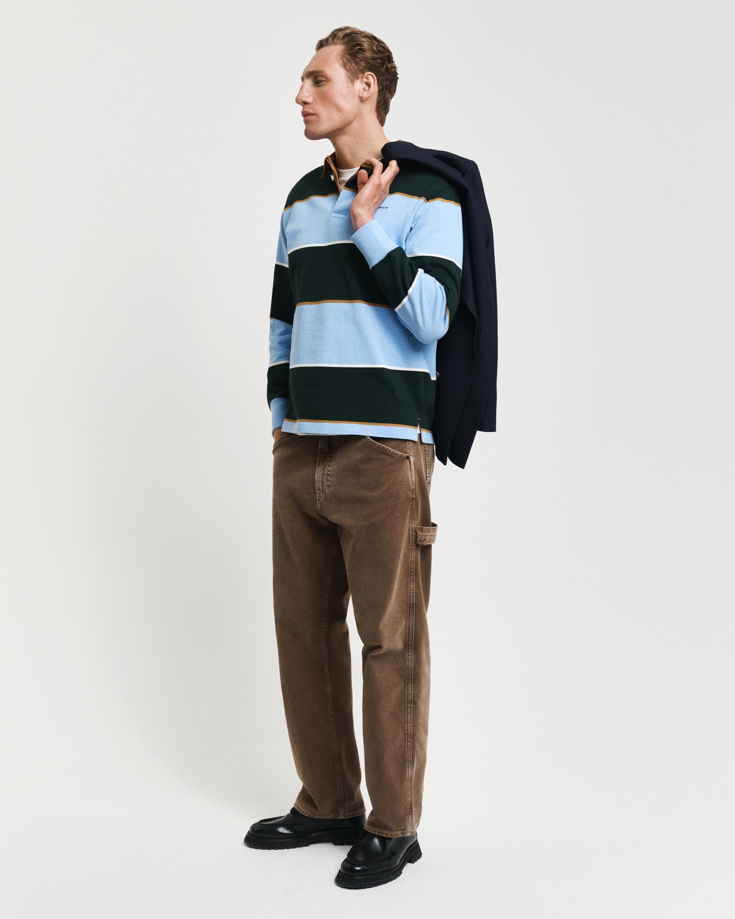 Gant Langarm-Poloshirt »MULTISTRIPE HEAVY RUGGER«, mit bunten Streifen, unisex