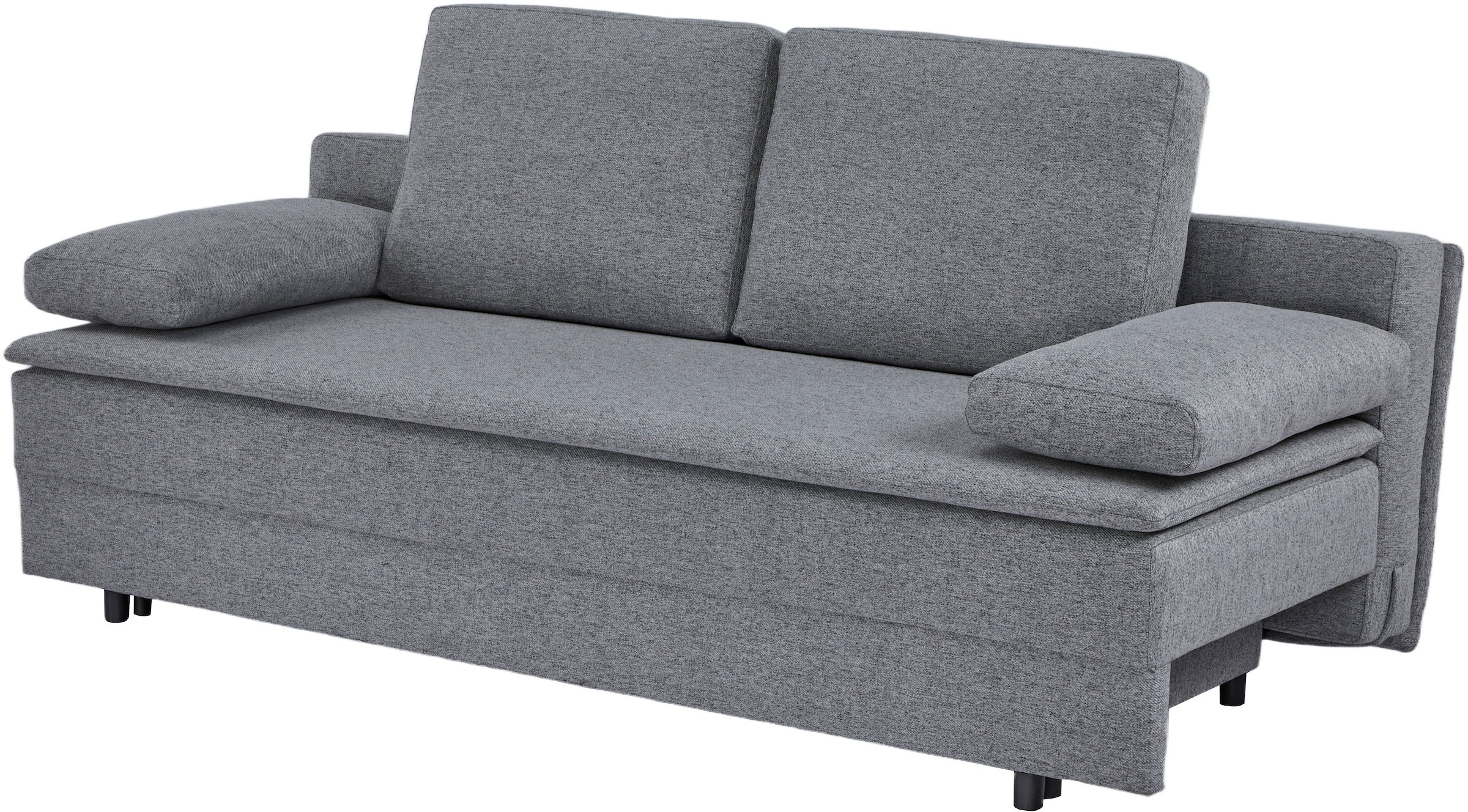 OTTO home Schlafsofa »JANNIKO Feinstruktur, Breite: 193 cm, Liegefläche 124x193 cm« mit Bettfunktion & Bettkasten, Matten-Polsterung