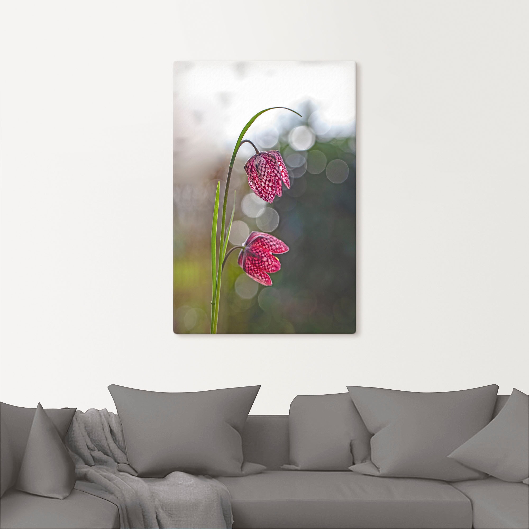 Artland Leinwandbild »Schachbrettblume«, Blumenbilder, (1 St.), auf Keilrahmen gespannt