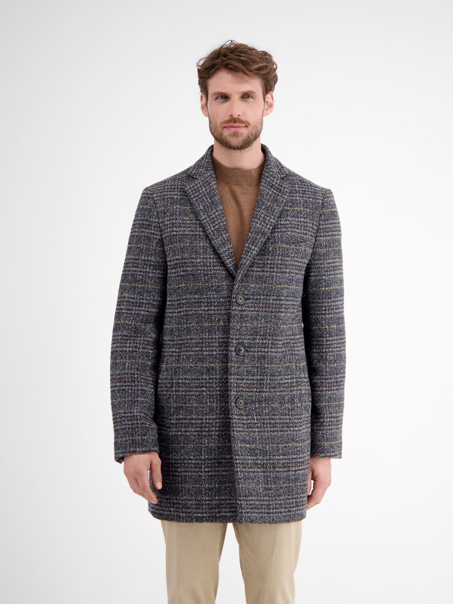 LERROS Wollmantel »LERROS Herren-Mantel, kariert«
