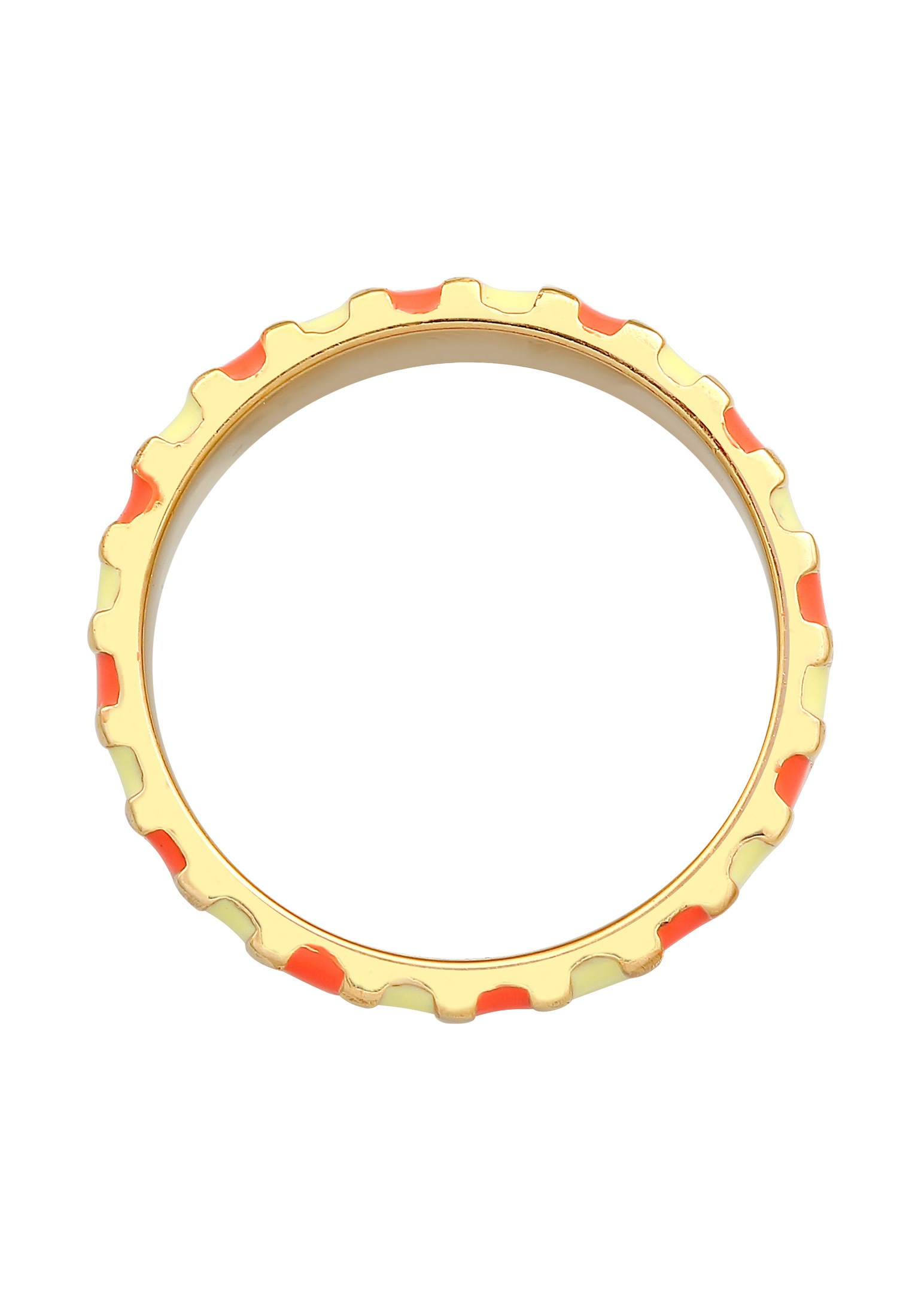 Elli Silberring »Ring Bandring Relief Rillen Emaille 925 Silber«