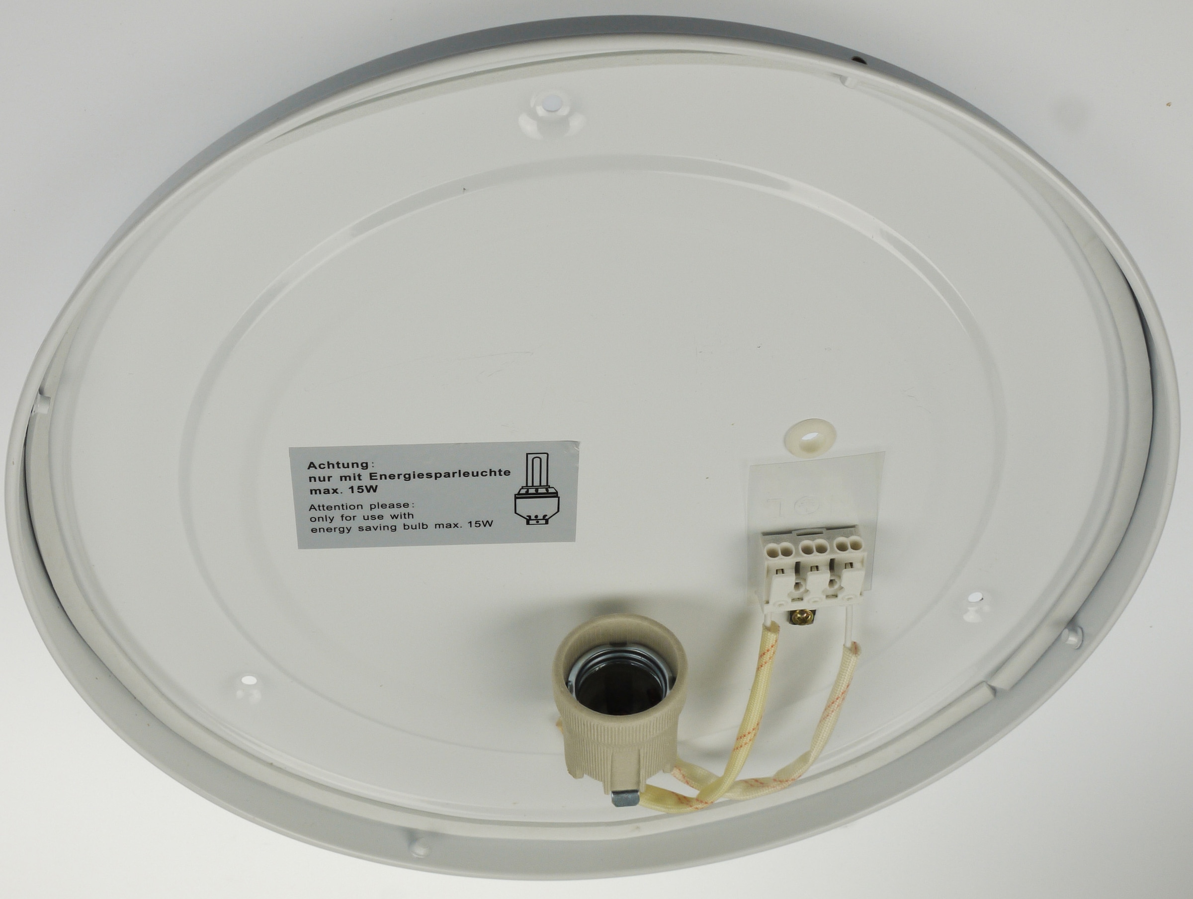 niermann Deckenleuchte E27 1 Stk. Deckenschale Kunststoff, opal weiß