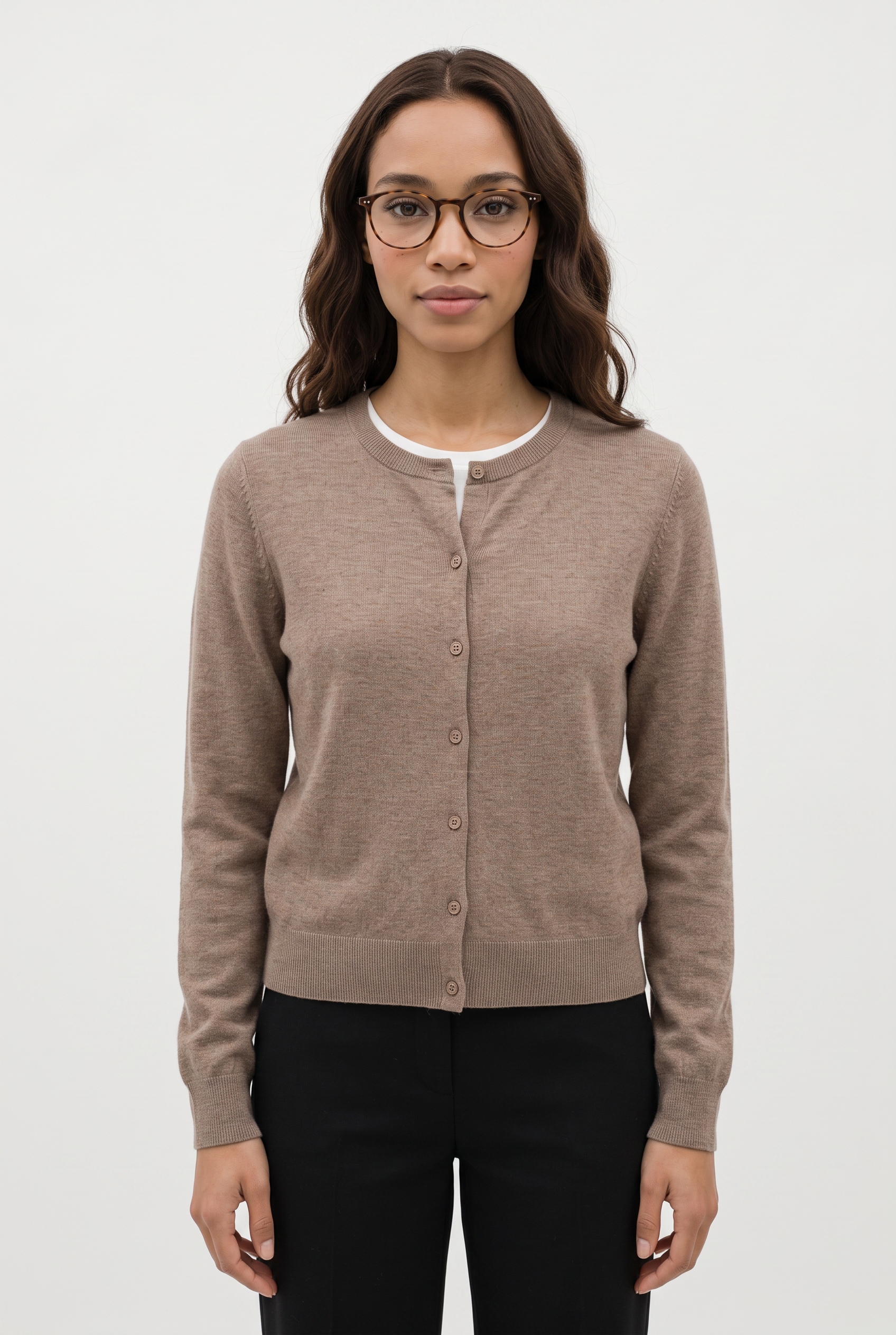 s.Oliver Strickjacke Rundhals mit Viskose