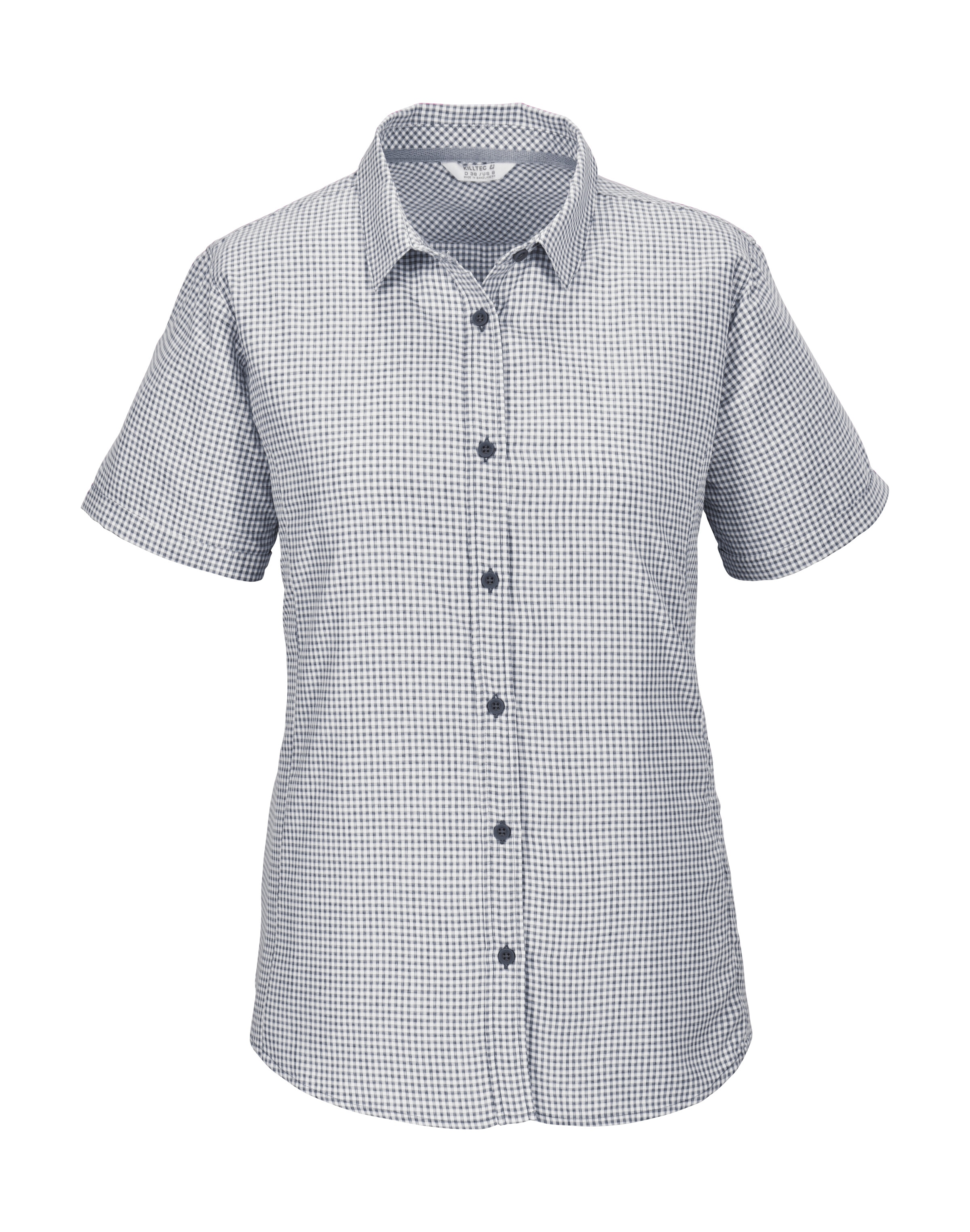 Killtec Funktionshemd »KOS 368 WMN WVN SHRT« Karierte, wasserabweisende, atmungsaktive Bluse