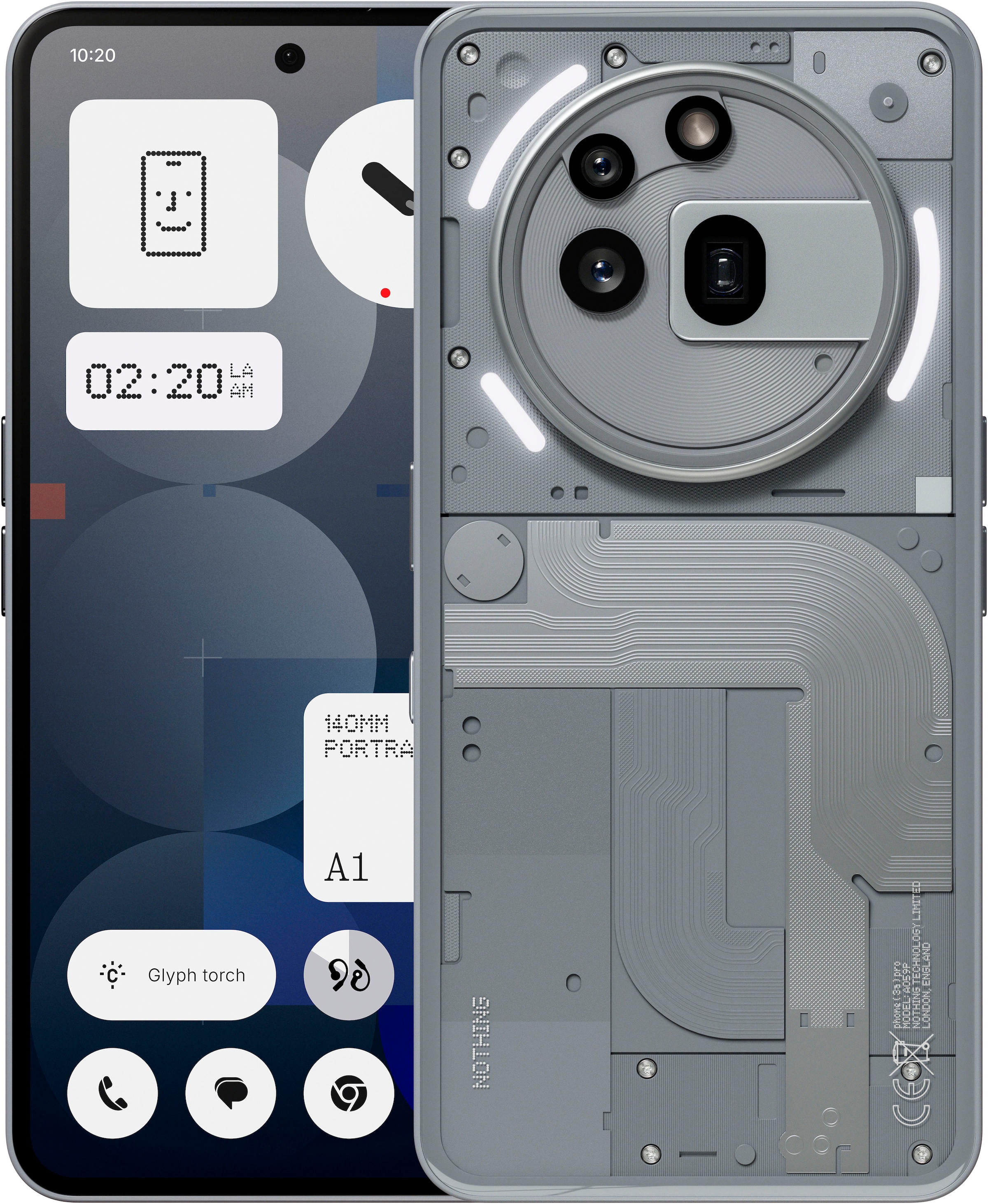 NOTHING Smartphone »PHONE (3a) Pro 256GB«, Grau