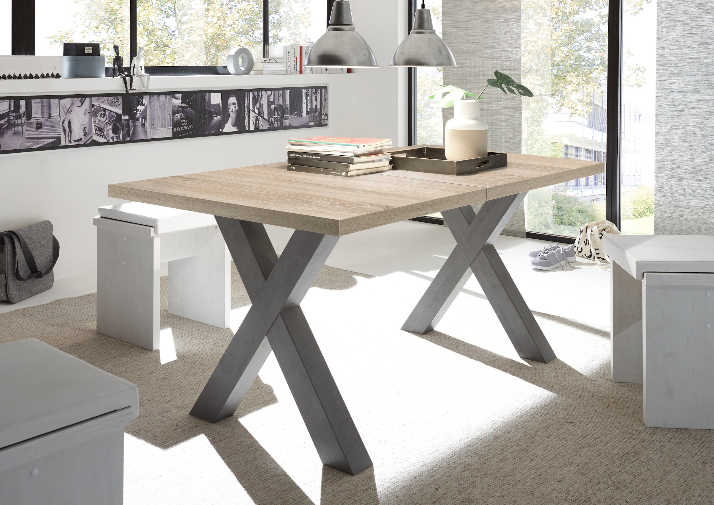 Mäusbacher Esstisch »Mister TOPSELLER!«, (OTTOs Choice), mit Auszug (160-210 cm), Gestell in X-Form