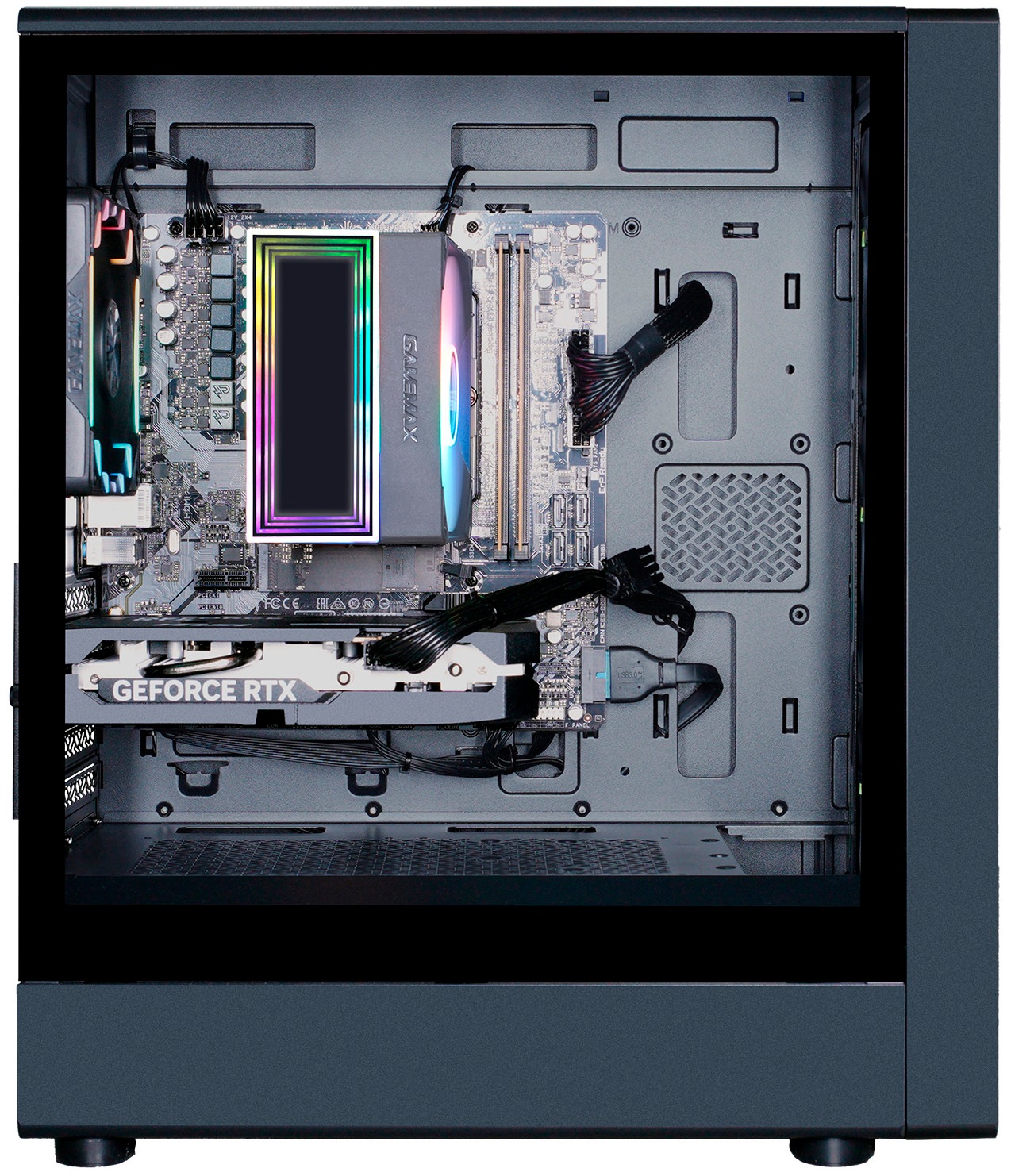 GAMEMAX Gaming-PC-Komplettsystem »MegaDeal AERIS GB 2866 AMD Ryzen 7 5700X 16GB 1TB SSD RTX 5060« 32 ″ AMD Ryzen 7 GeForce RTX 5060 16 GB RAM 1.000 GB SSD Windows 11 + MSI MAG 32C6X Curved Monitor 80cm (32")