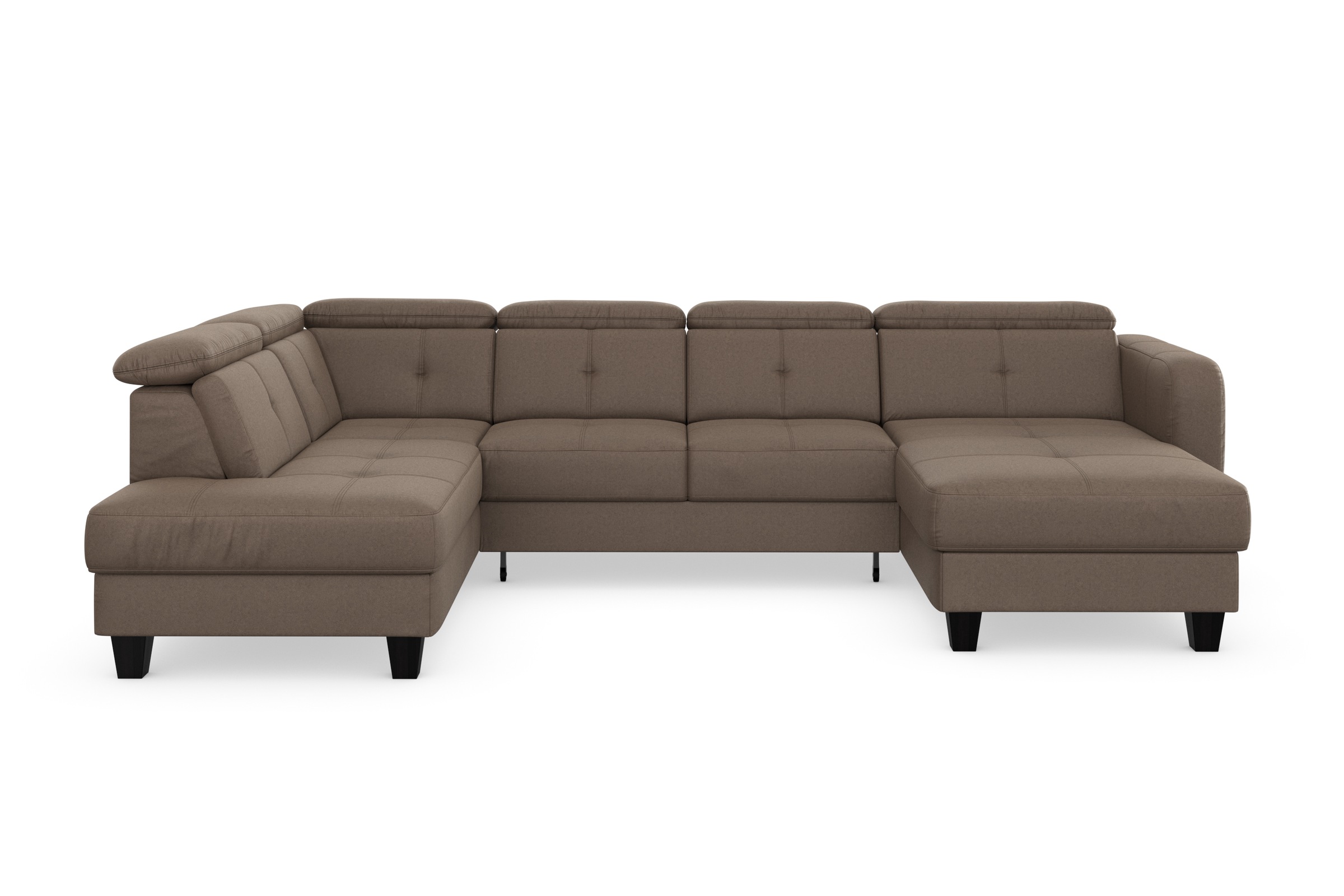 sit&more Wohnlandschaft »Belluci U-Form«, Kopfteilverstellung und Federkern, wahlweise mit Bettfunktion
