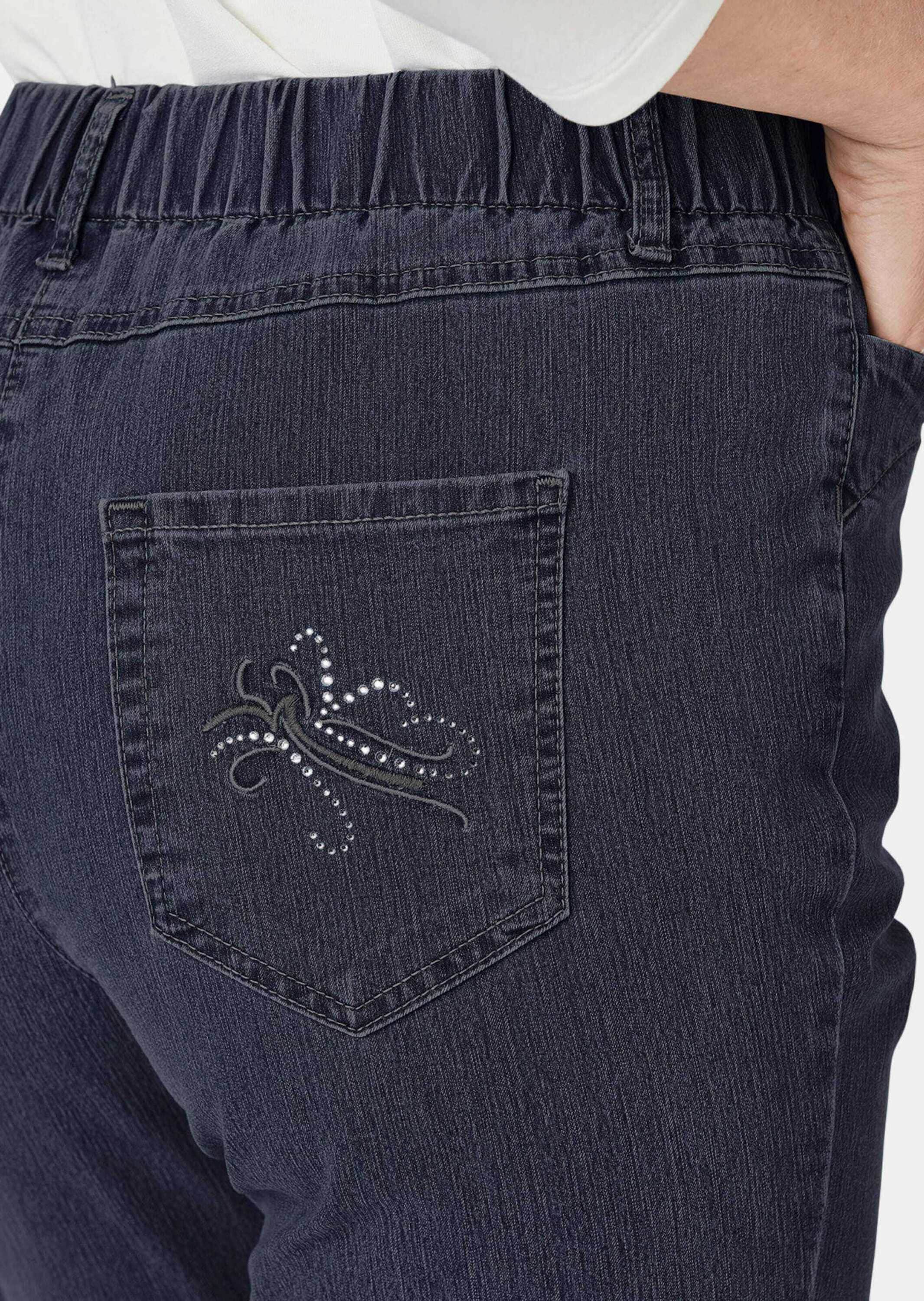 GOLDNER Regular-fit-Jeans »Jeansschlupfhose LOUISA Edel geschmückte Jeansschlupfhose LOUISA«