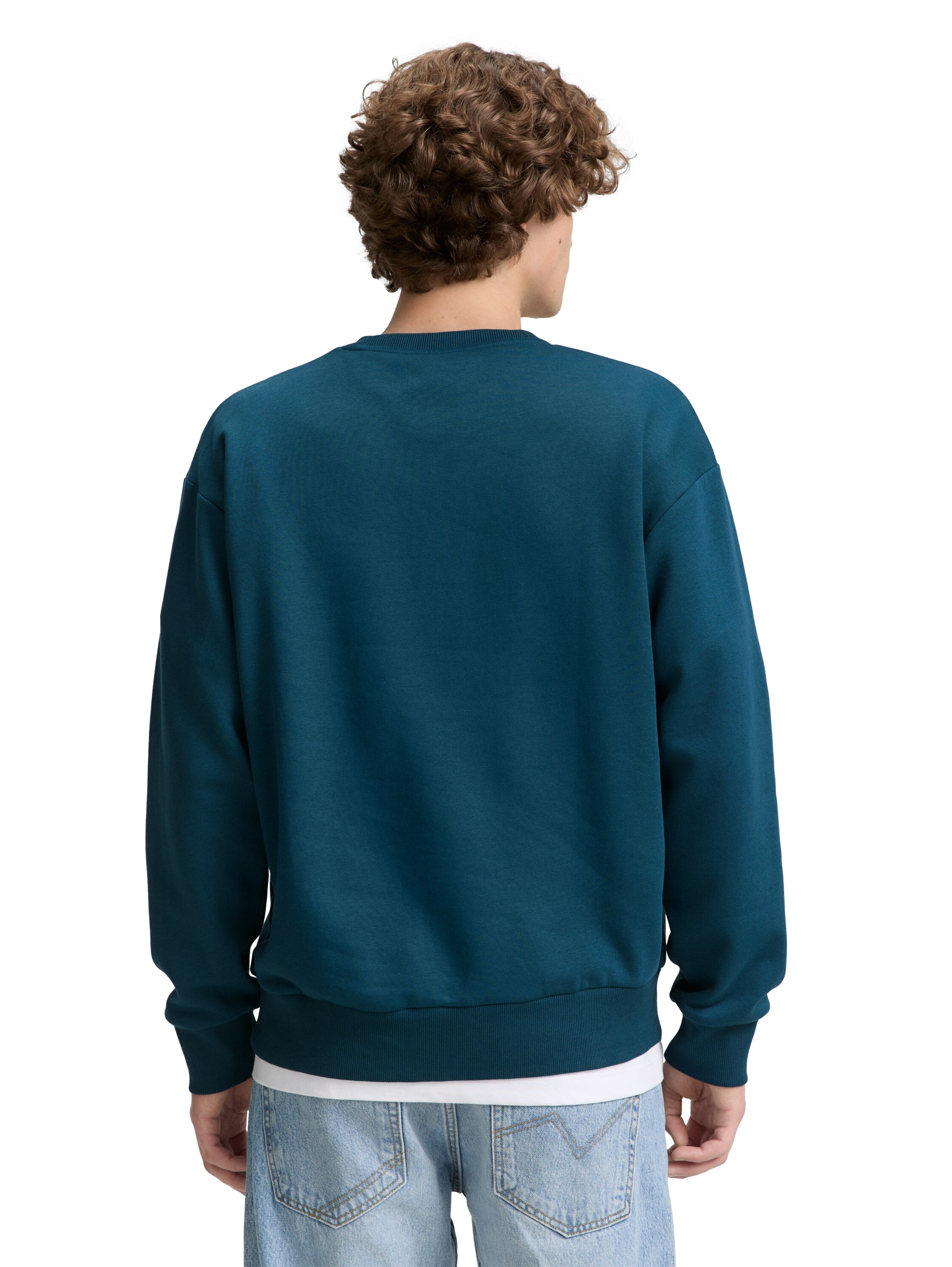 TOM TAILOR Denim Sweatshirt, mit Logo-Print