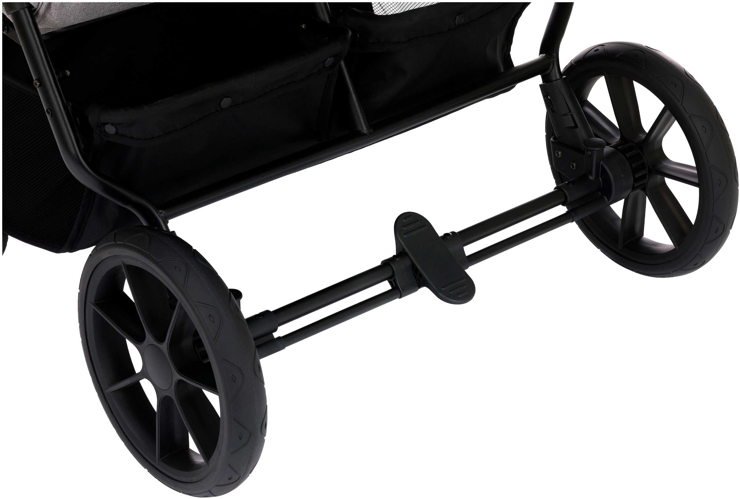 Fillikid Zwillingsbuggy »Duette, grau« 22 kg auch als Geschwisterwagen verwendbar; nur 75 cm breit