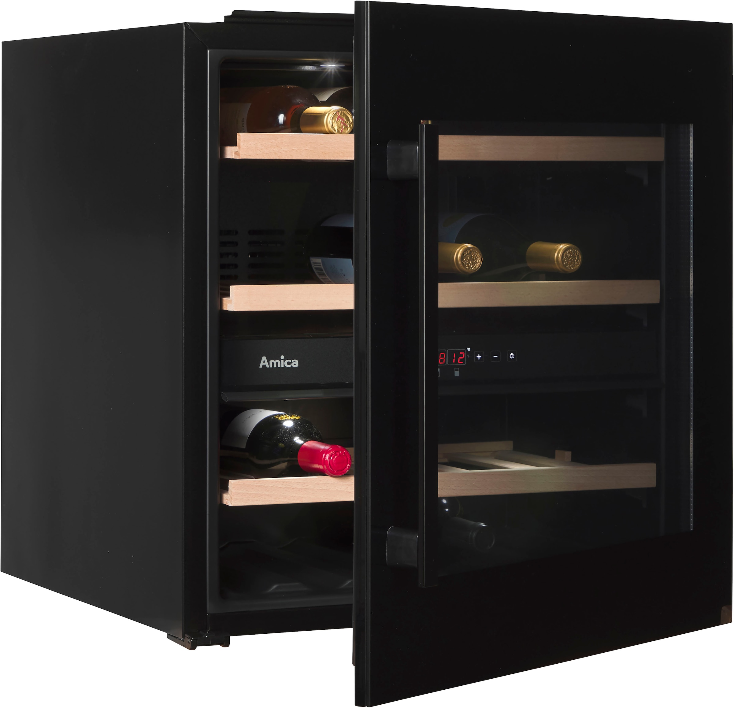 Amica Weinkühlschrank »WCB2K60B36.1 / WK 341 212 S«, für 37 Standardflaschen á 075l