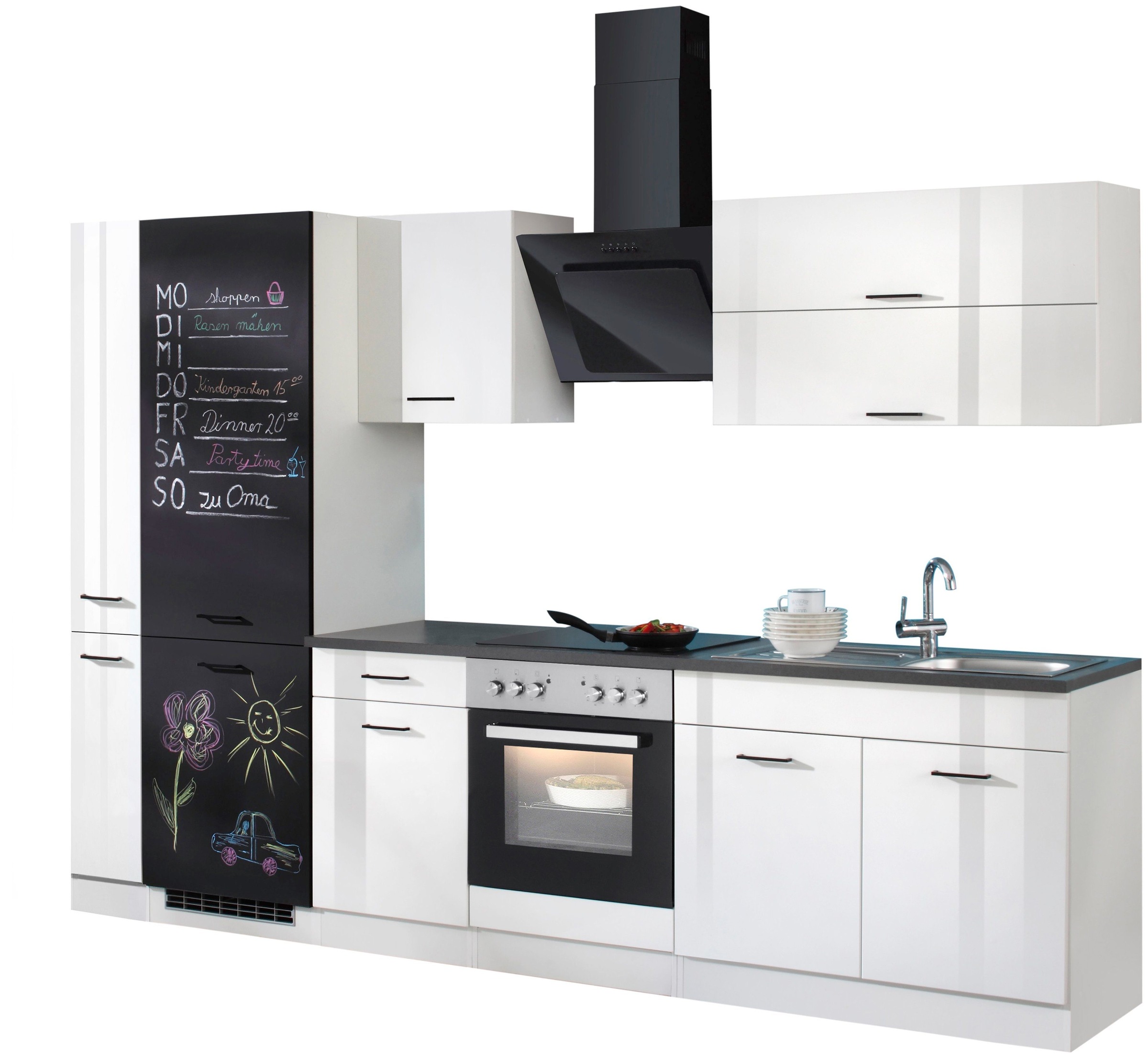 KOCHSTATION Küchenzeile »KS-Trier«, mit E-Geräten, Breite 300 cm