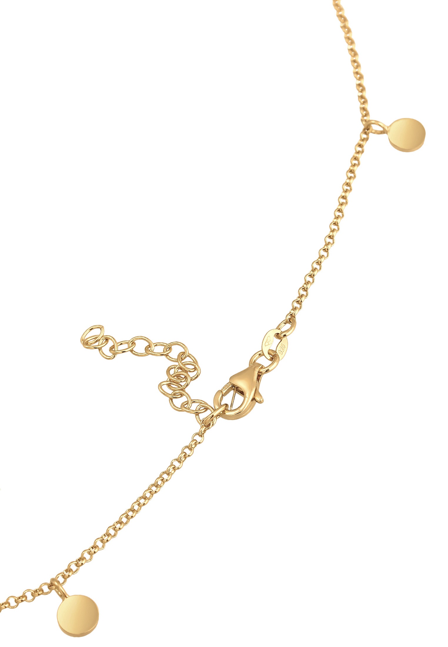 Elli Choker »Halskette Choker Plättchen Coin Poliert 925 Silber«