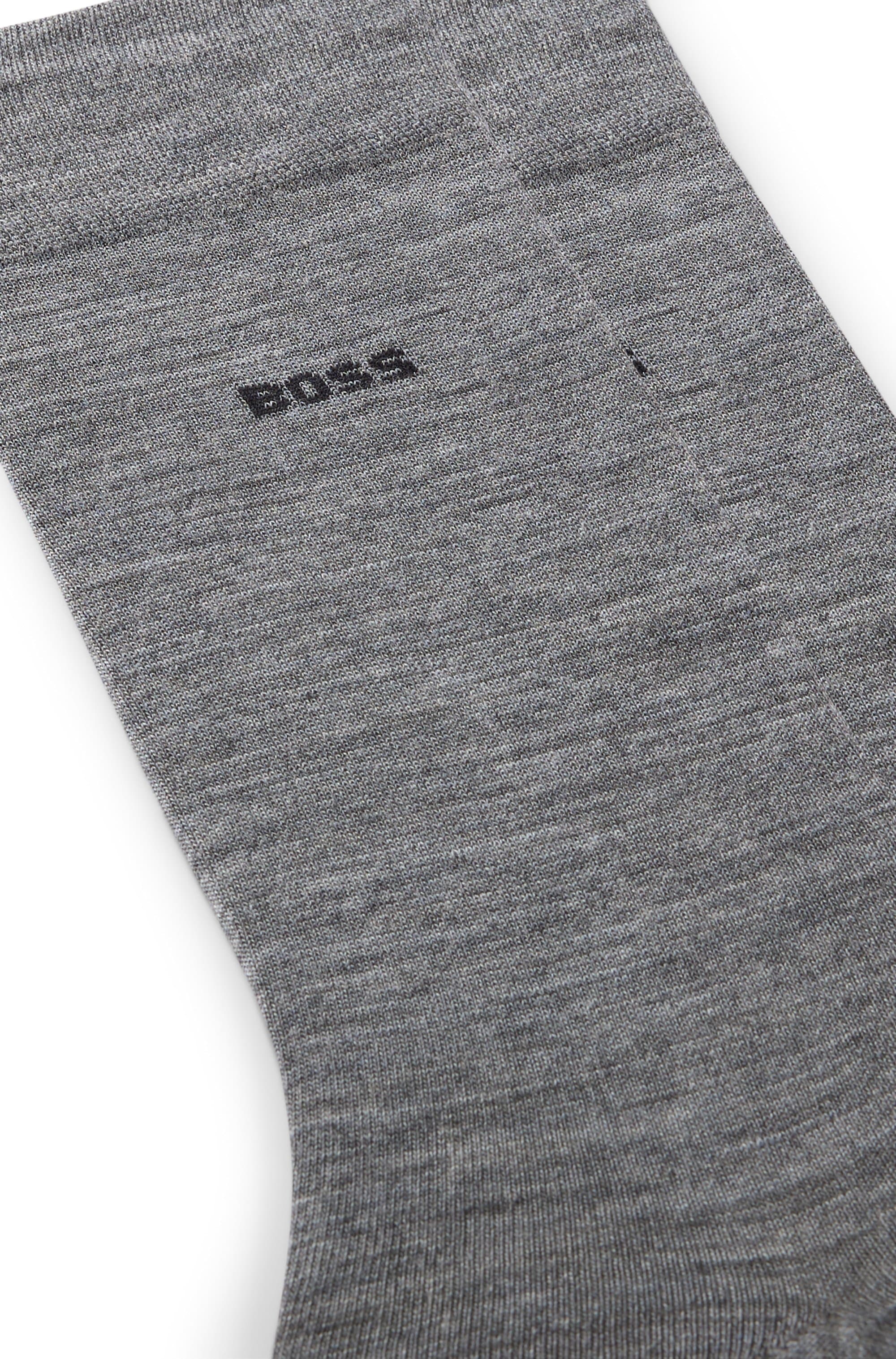 BOSS Socken »2P RS Uni WO« Packung, 2 Paar tlg. mit eingesticktem Markenlogo