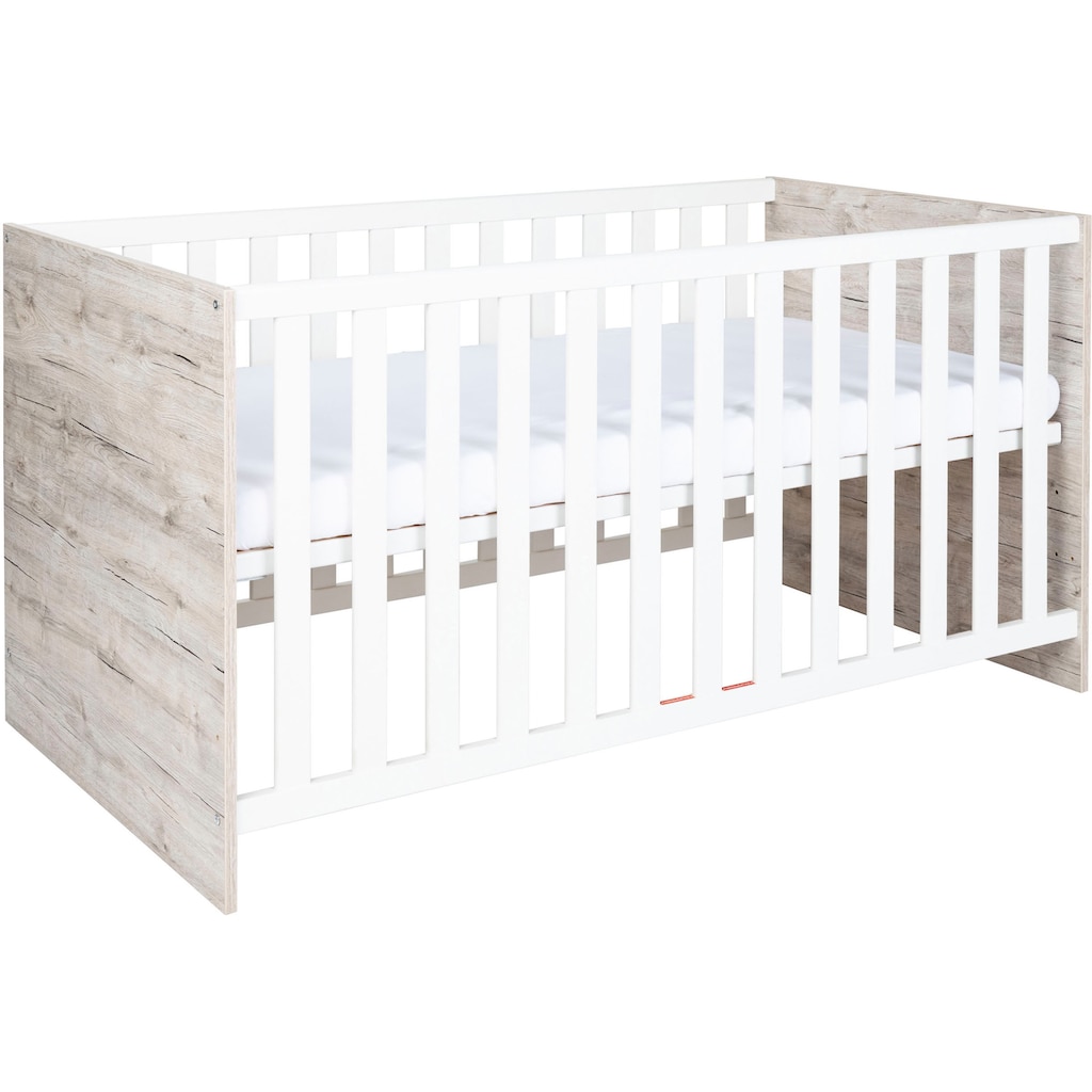 Lüttenhütt Babyzimmer-Komplettset »Rieke«, (Set, 4 St., Kinderbett, Regal, Schrank, Wickelkommode), Made in Germany; mit Kinderbett, Regal, Schrank und Wickelkommode