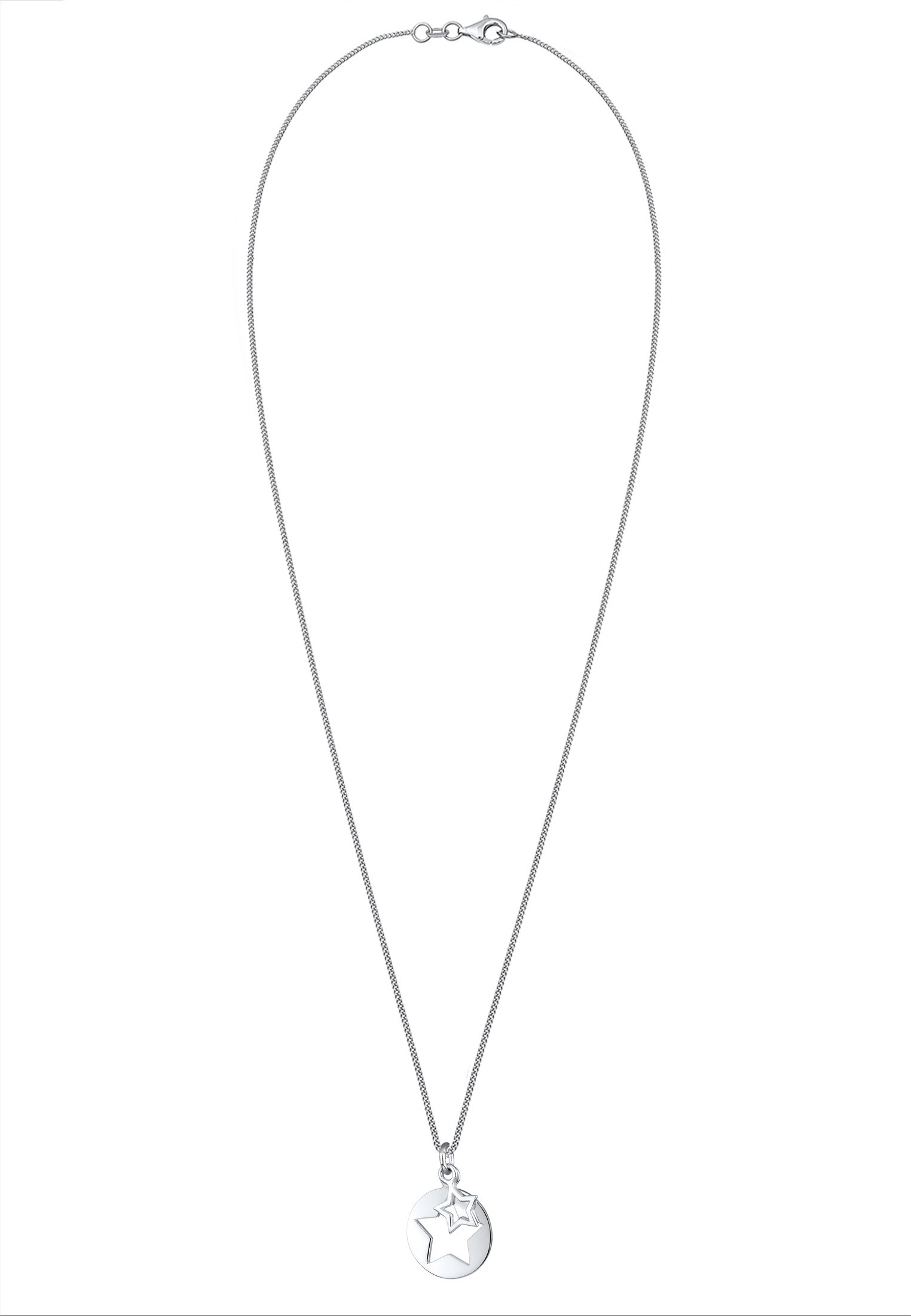 Elli Kette mit Anhänger »Halskette Stern Plättchen 925 Sterling Silber«