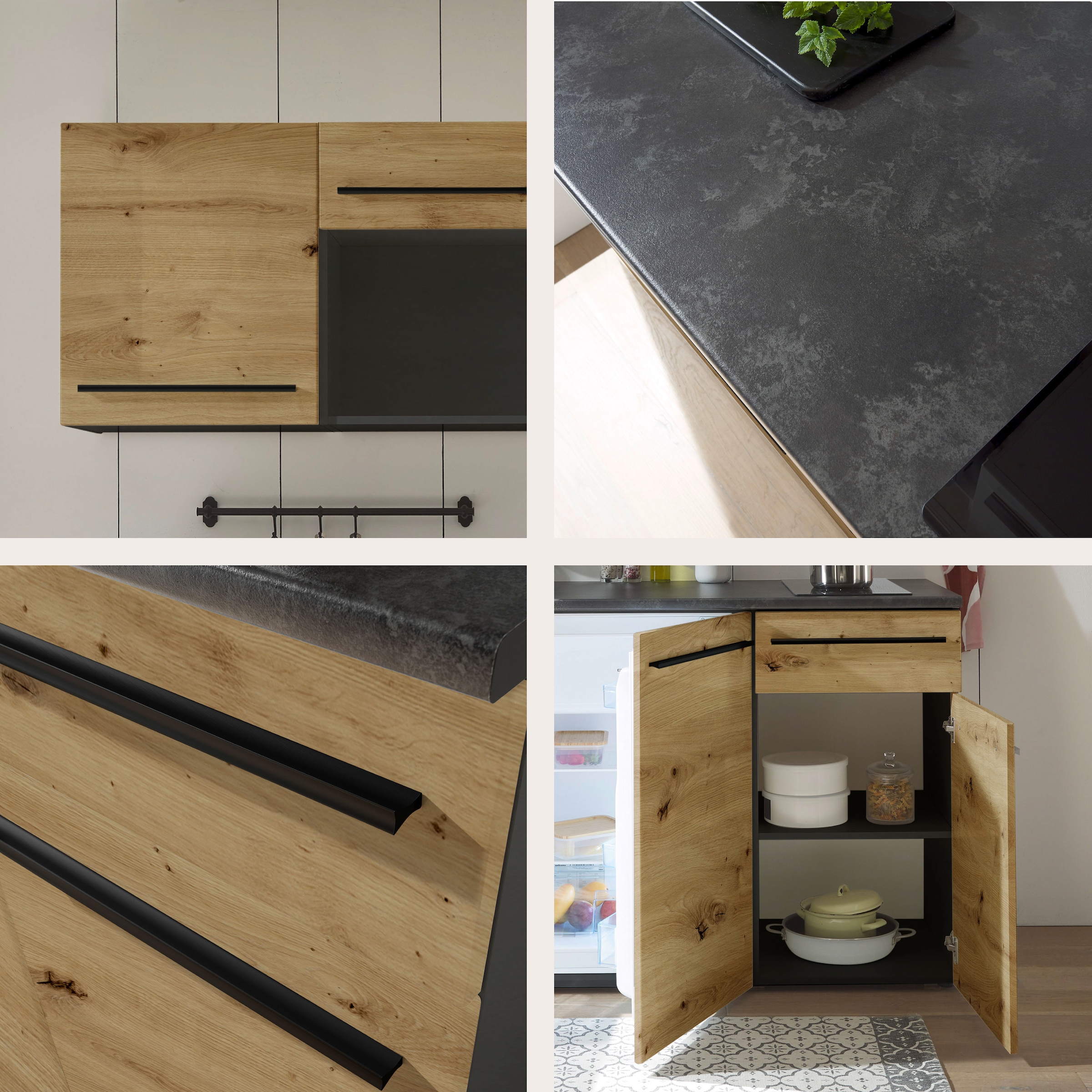 BASIC by Balculina Küchenzeile »Jazz Singleküche«, Breite 160 cm, mit und ohne Geräte lieferbar