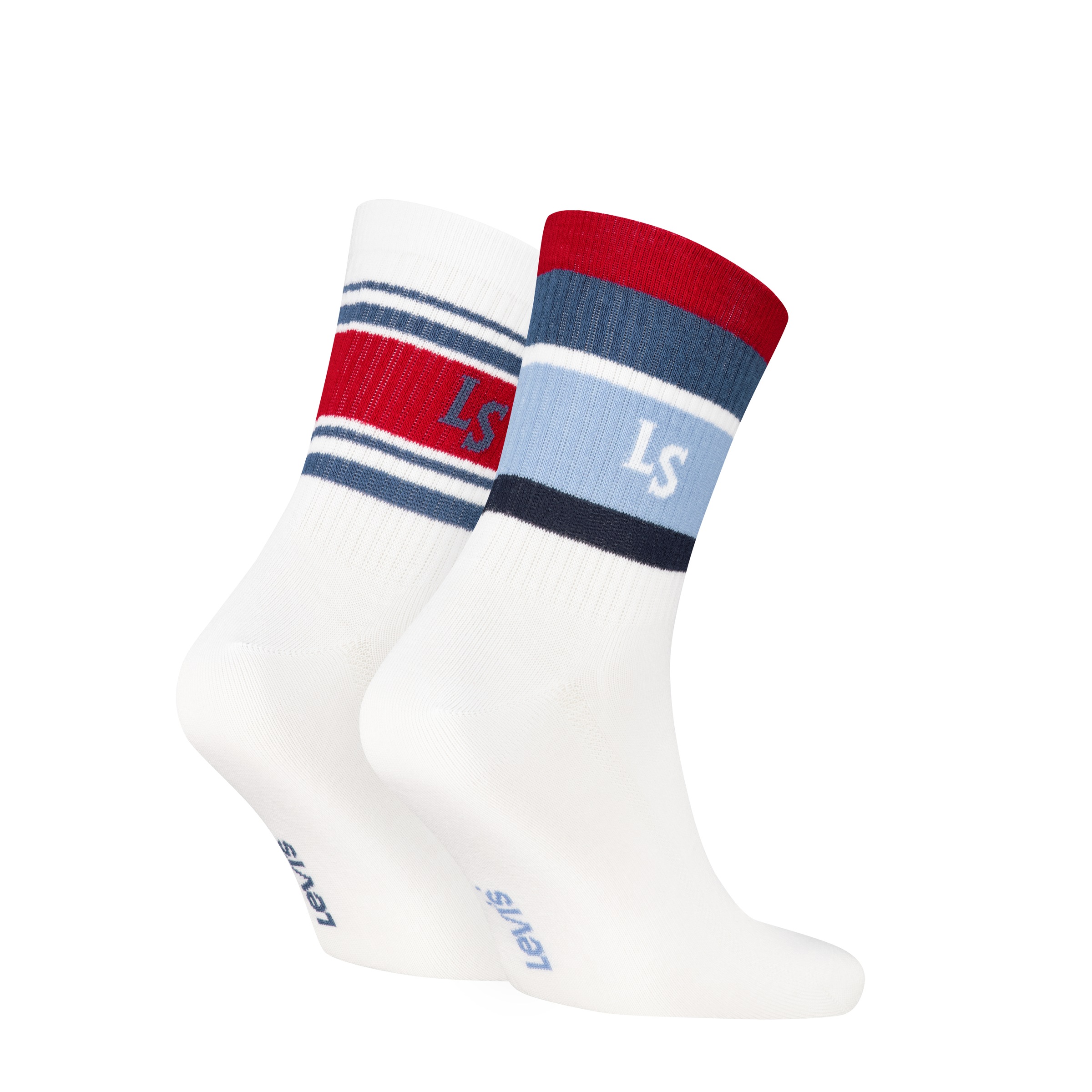 Levi's® Sportsocken »LEVIS SHORT CUT LS PLCD SPORT STRIPE« 2 Paar,  für Damen und Herren, Cotton-Mix, elastisch