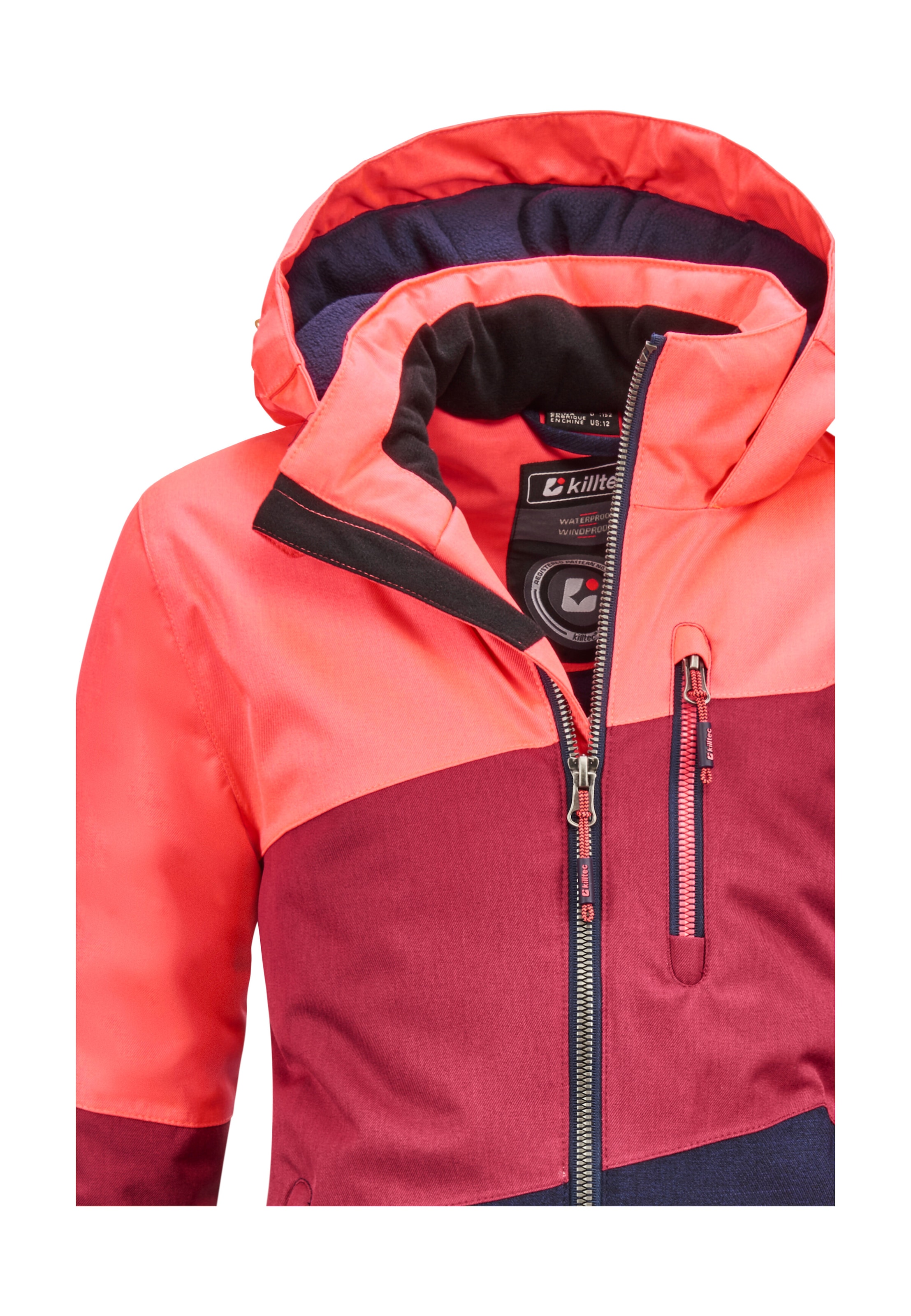 Killtec Outdoorjacke »Lynge GRLS JCKT B« Wasserdichte Winterjacke mit Kapuze, Fleece, verstellbaren Ärmeln