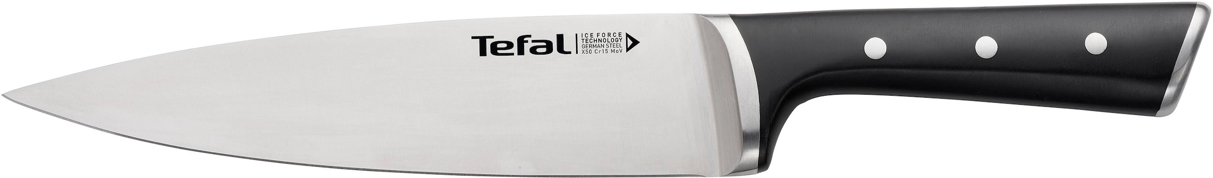 Tefal Pfannen-Set »Unlimited Ice Force«, Aluminium, (Set, 4 tlg., je 1 Bratpfanne Ø 20/24/28 cm, Kochmesser 20 cm), kratzfeste Antihaftversiegelung, Thermo-Signal, inkl. Kochmesser