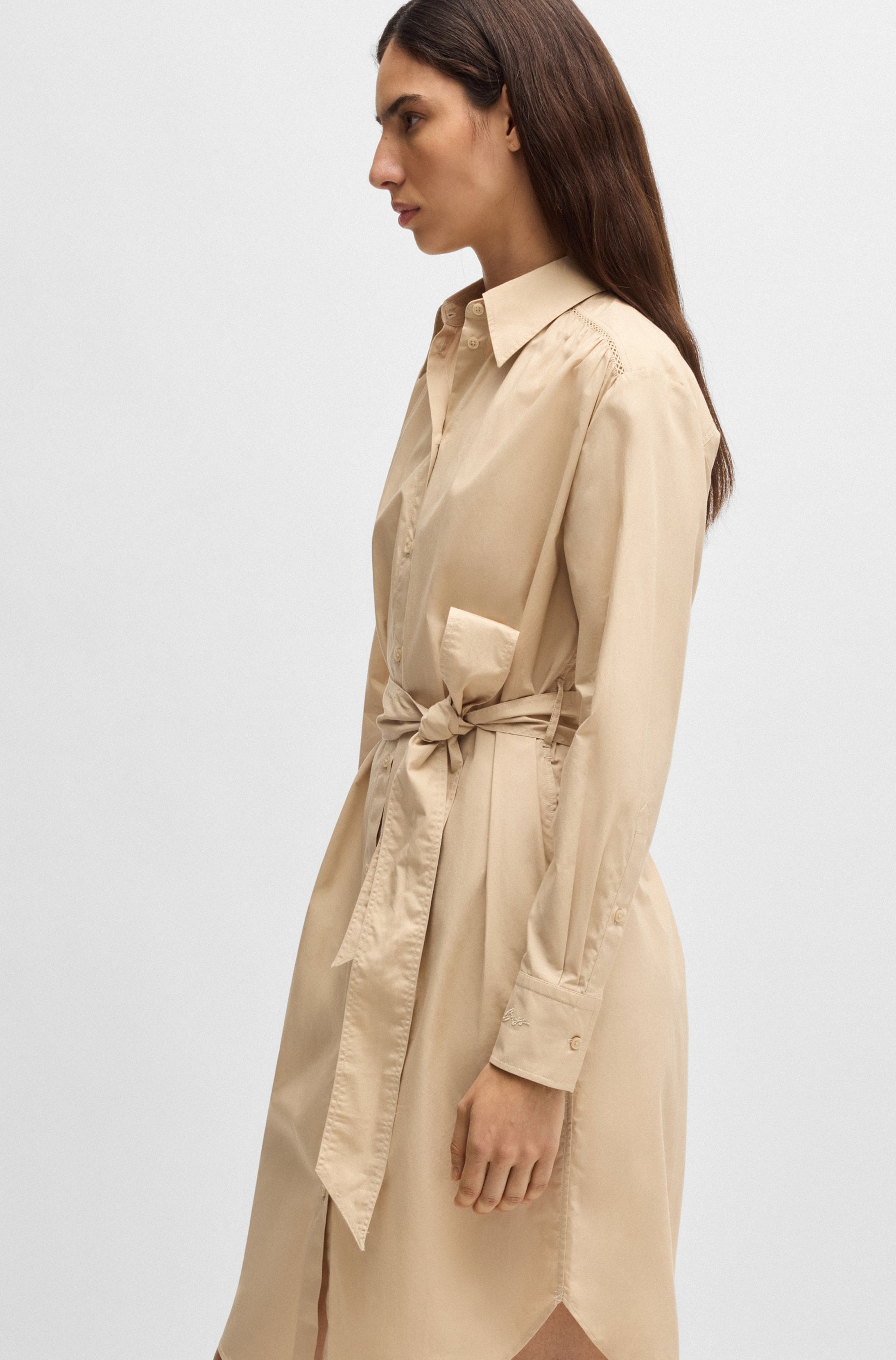 BOSS ORANGE Blusenkleid »Delegant Premium Damenmode«, mit Taillengürtel