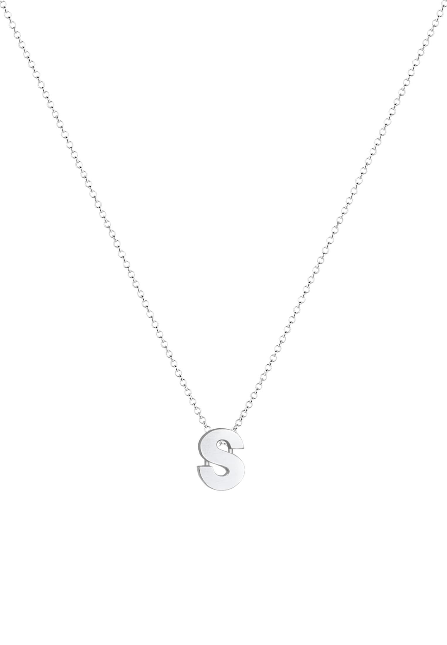 Elli Kette mit Anhänger »Halskette Buchstabe S Initialen 925 Sterling Silver«