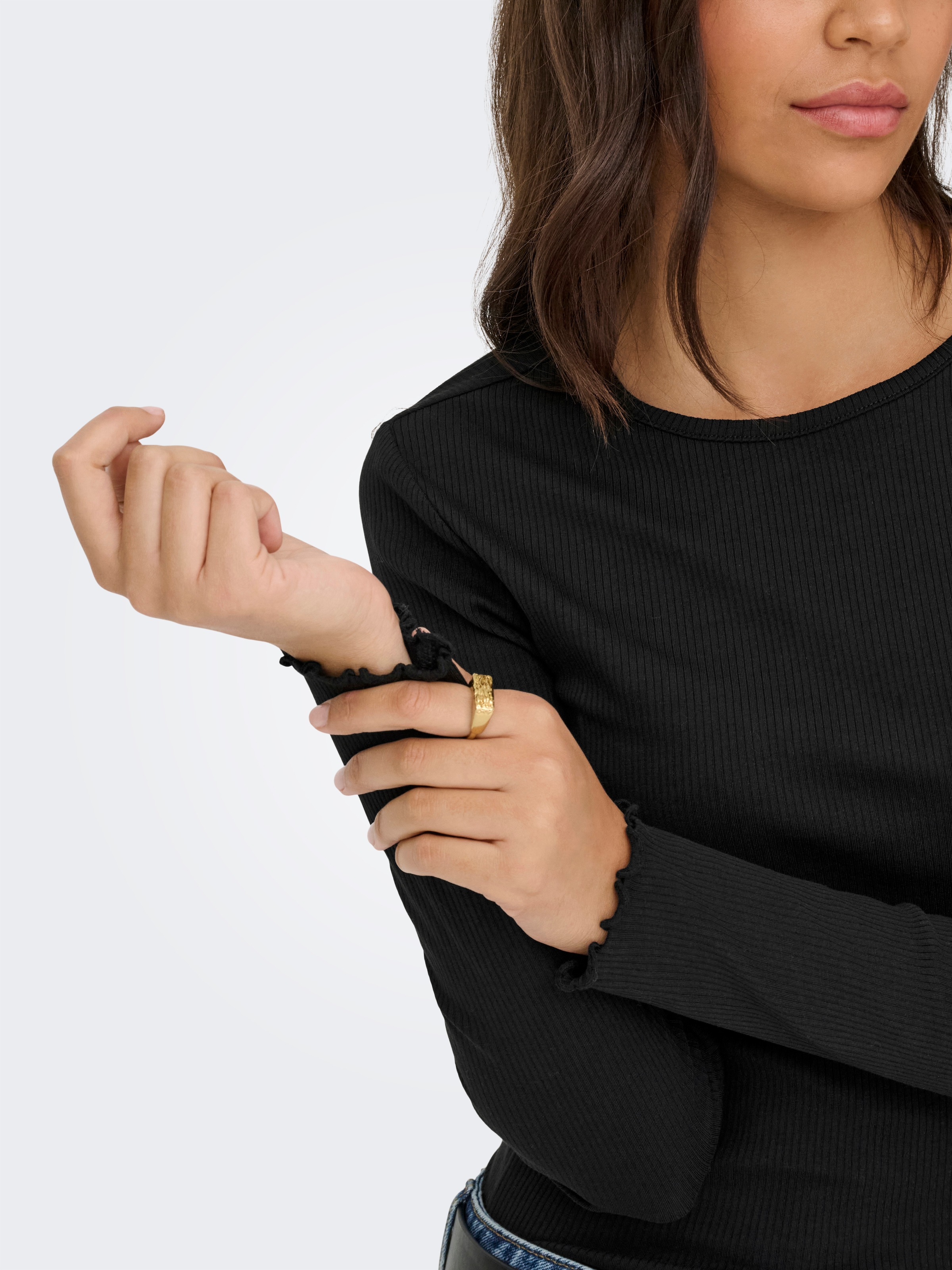 ONLY Langarmshirt »ONLINA L/S O-NECK TOP JRS«