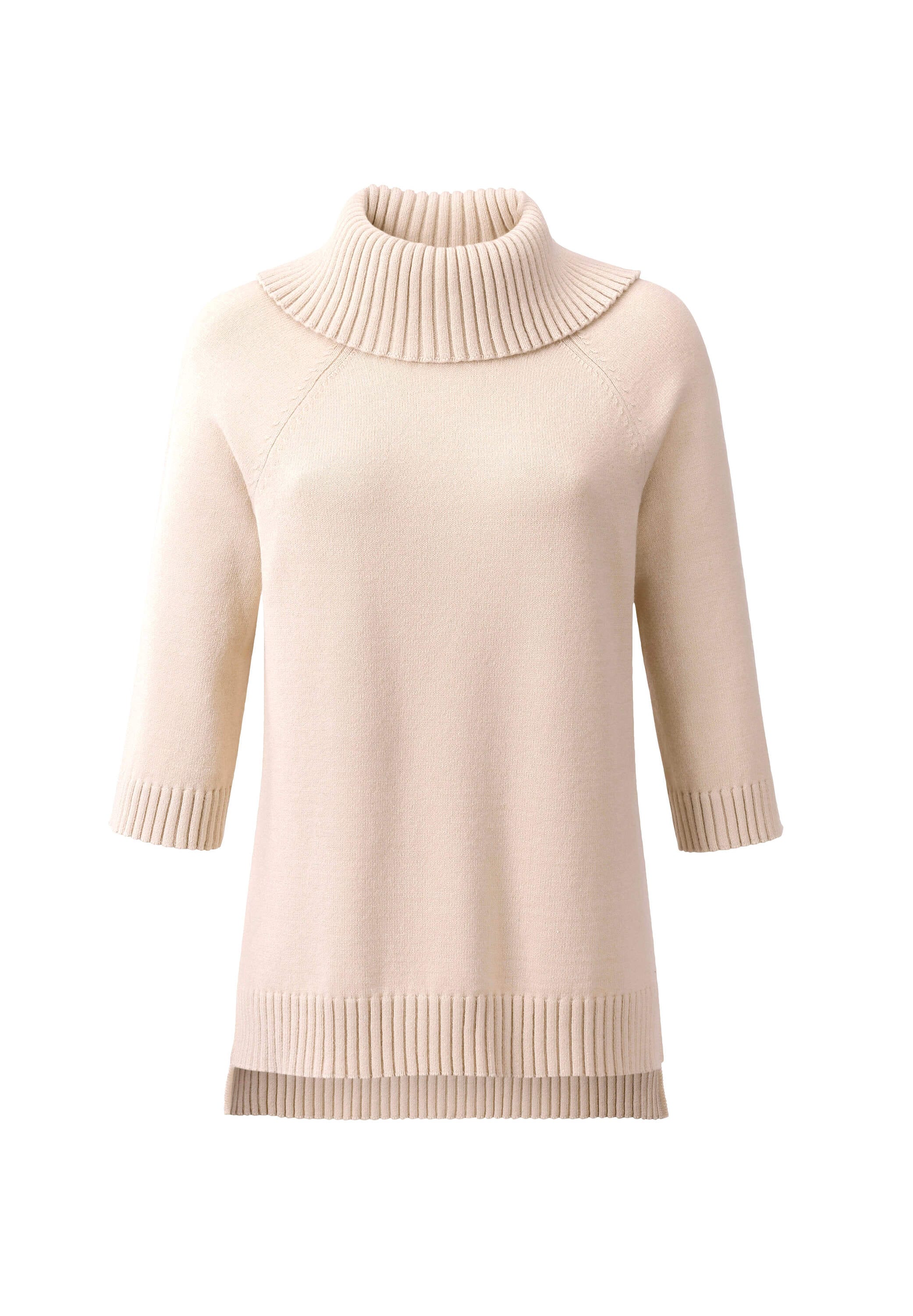 heine Strickpullover »Rollkragenpullover Rollkragenpullover mit 3/4-langen Raglan-Ärmeln«